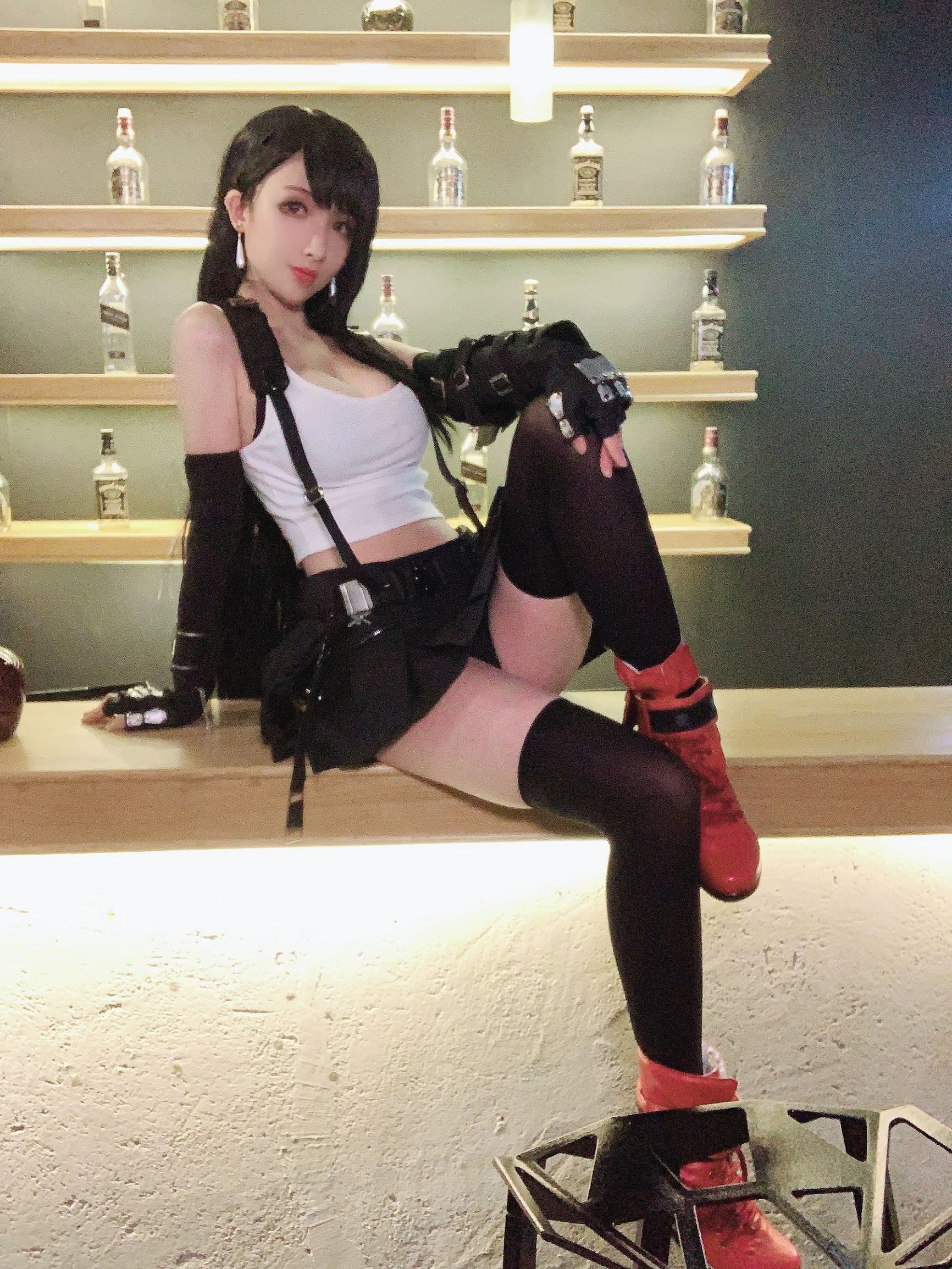 Cosplay Welfare] Cosplay Welfare Rioko Liang Liang Zi - Tifa Selfie