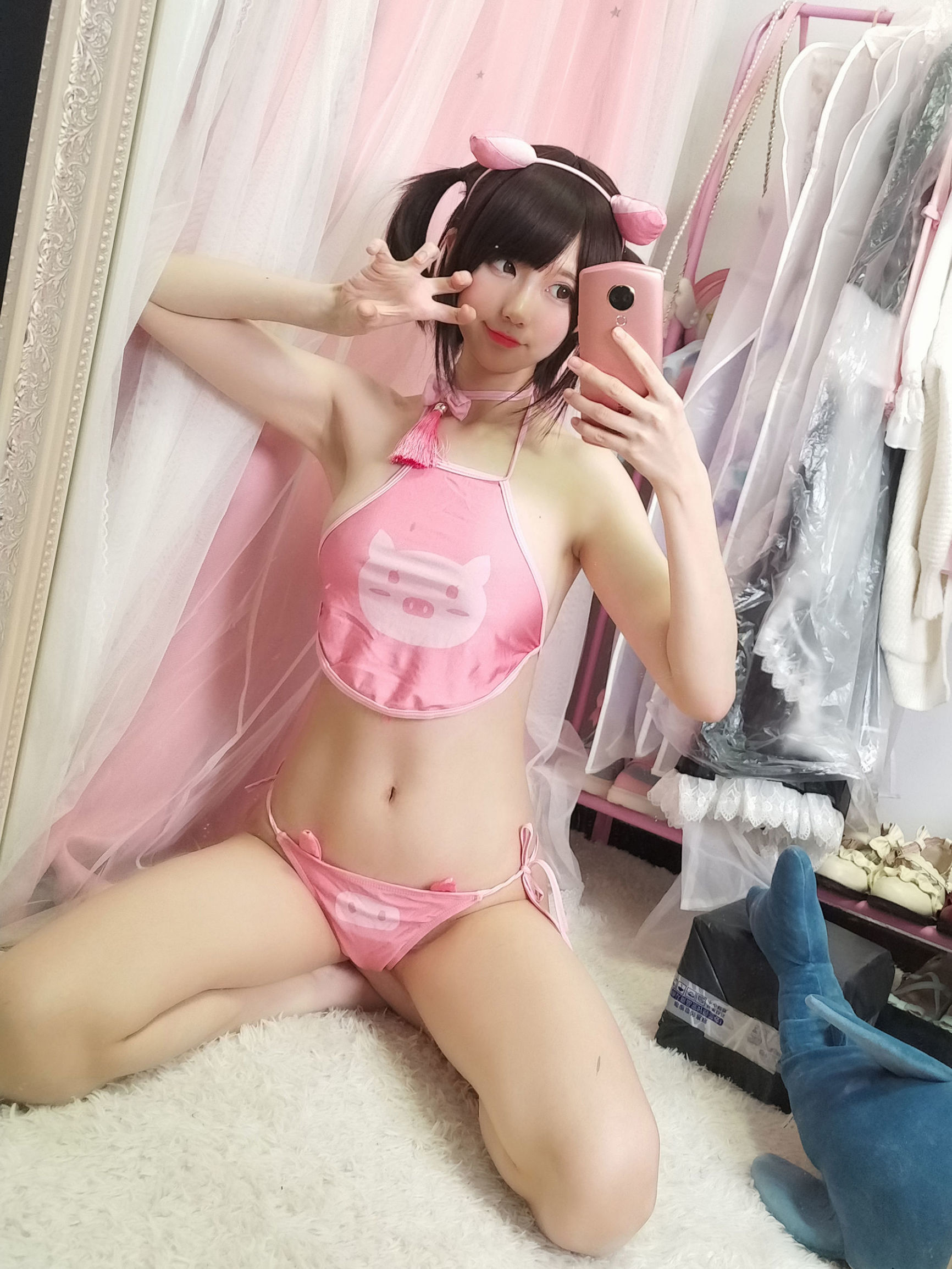 COS Welfare] Nagisa Monster Meow - Piggy Pink Belly Band