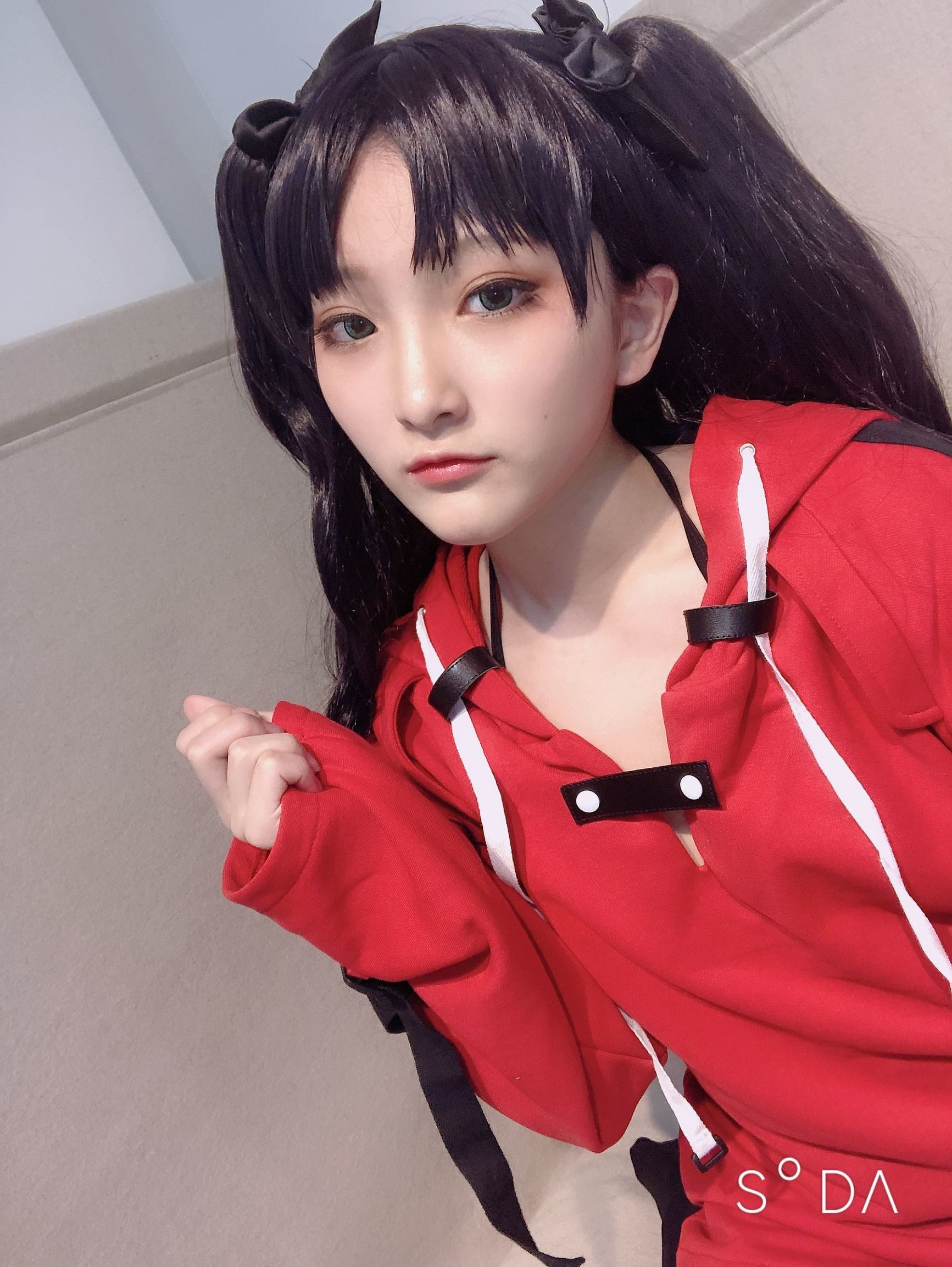 Xiaoding 单车少女 黑胶 情趣网衫 화보 세트
