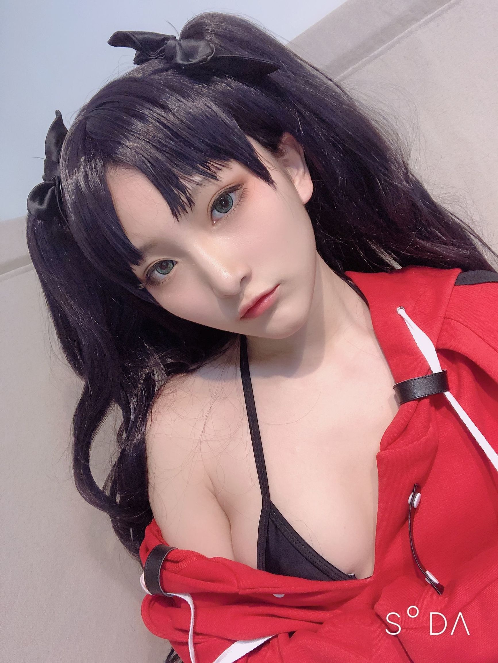 Xiaoding 单车少女 黑胶 情趣网衫 화보 세트