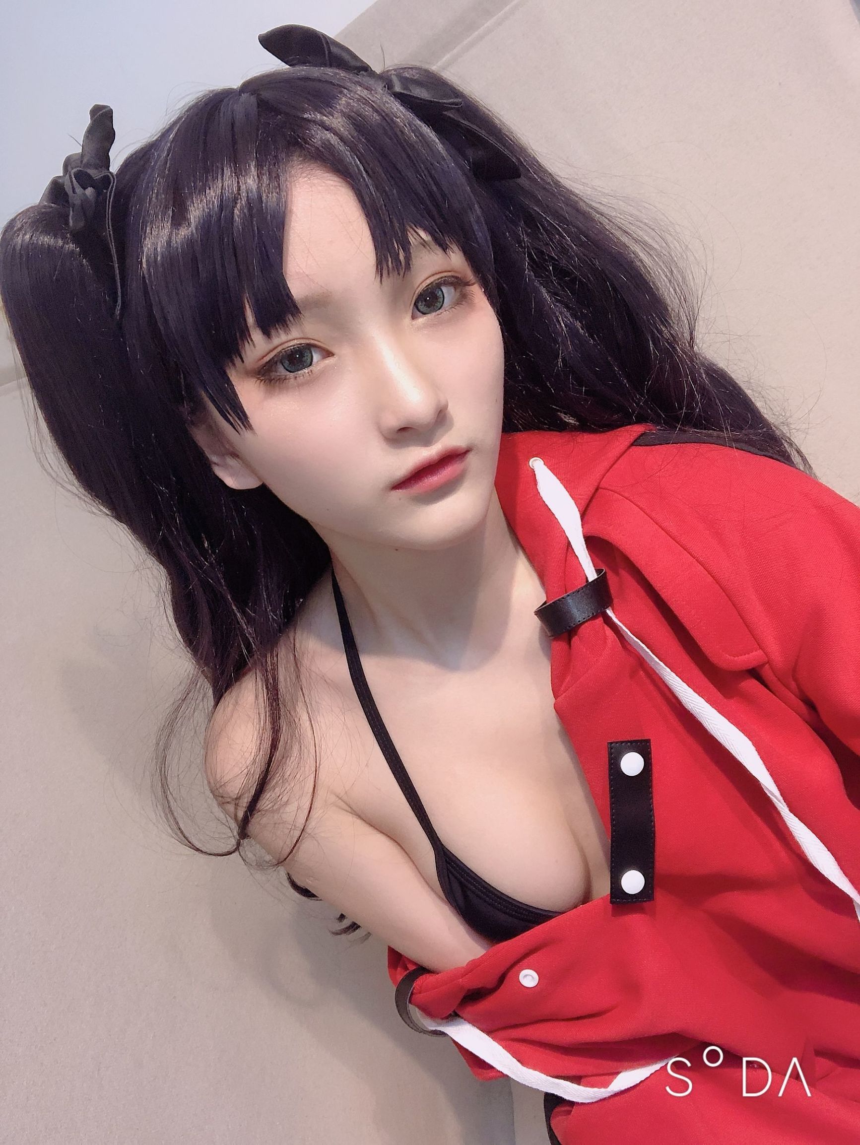 Xiaoding 单车少女 黑胶 情趣网衫 화보 세트