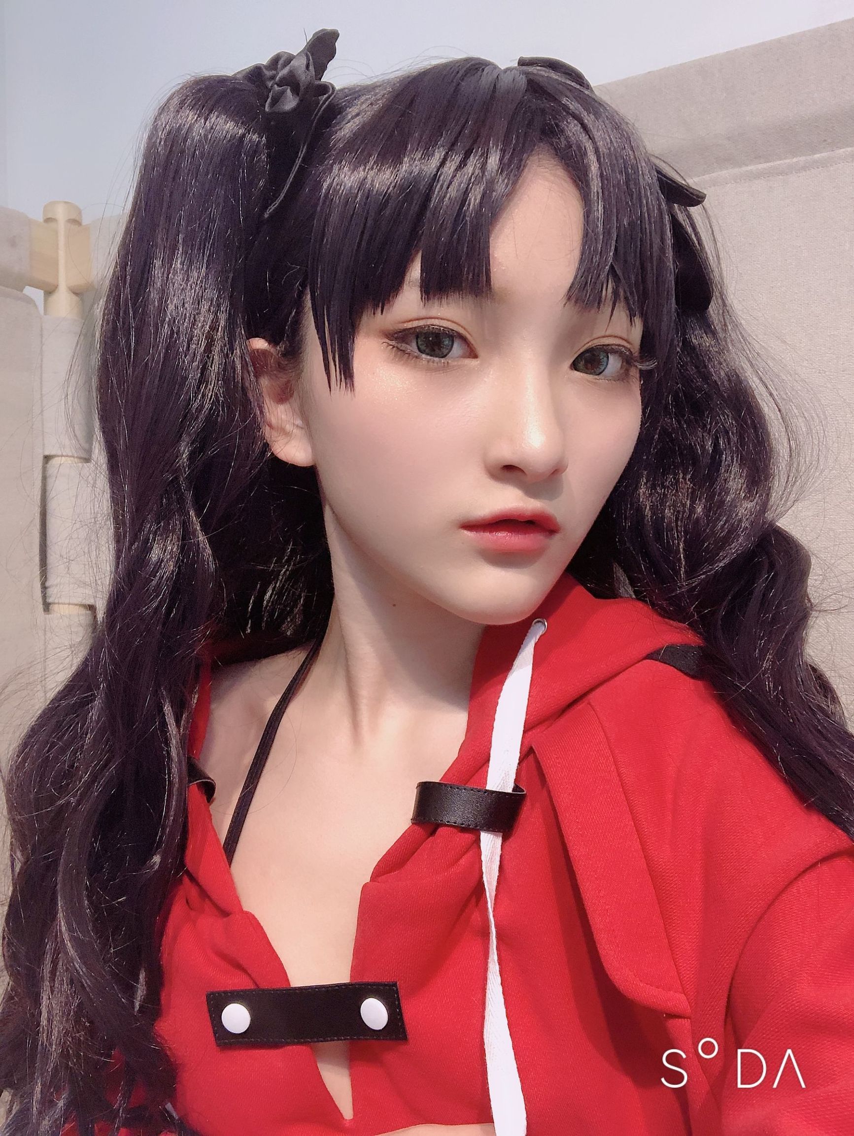 Xiaoding 单车少女 黑胶 情趣网衫 화보 세트