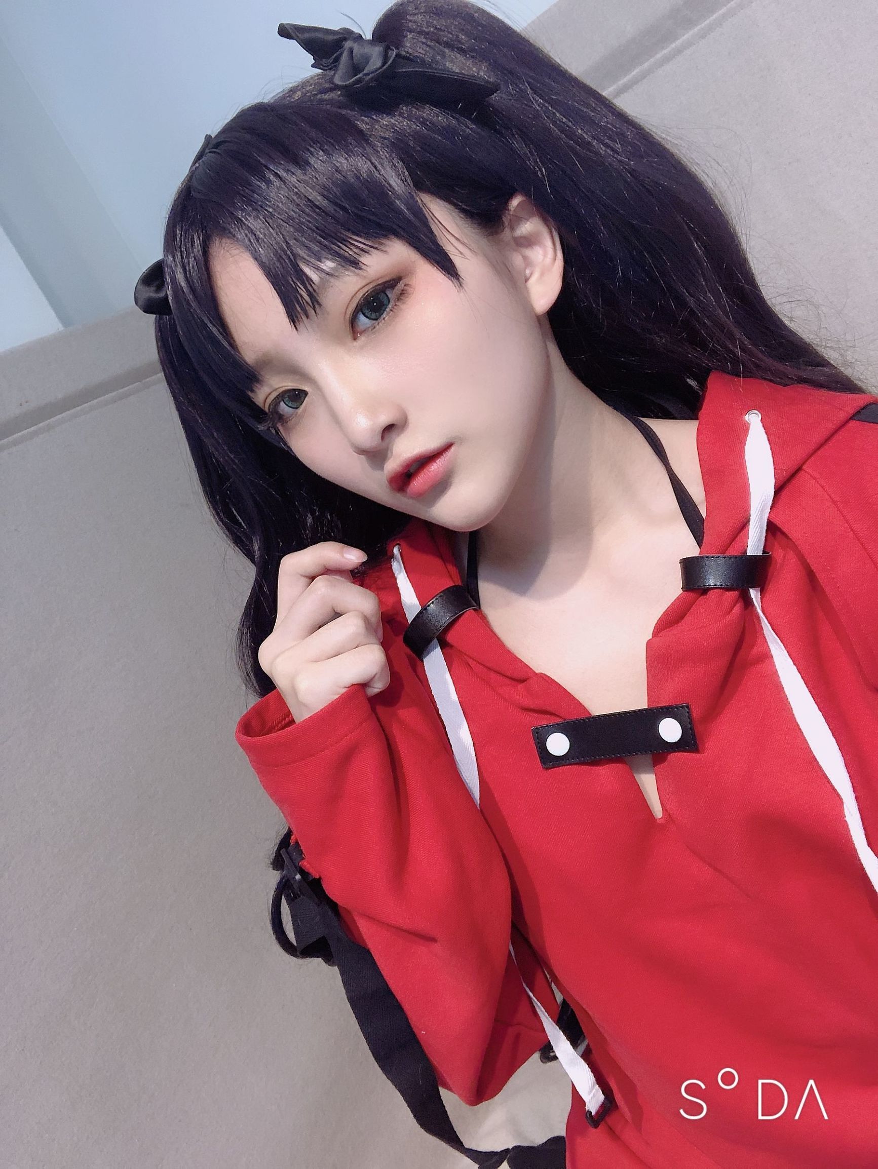Xiaoding 单车少女 黑胶 情趣网衫 화보 세트