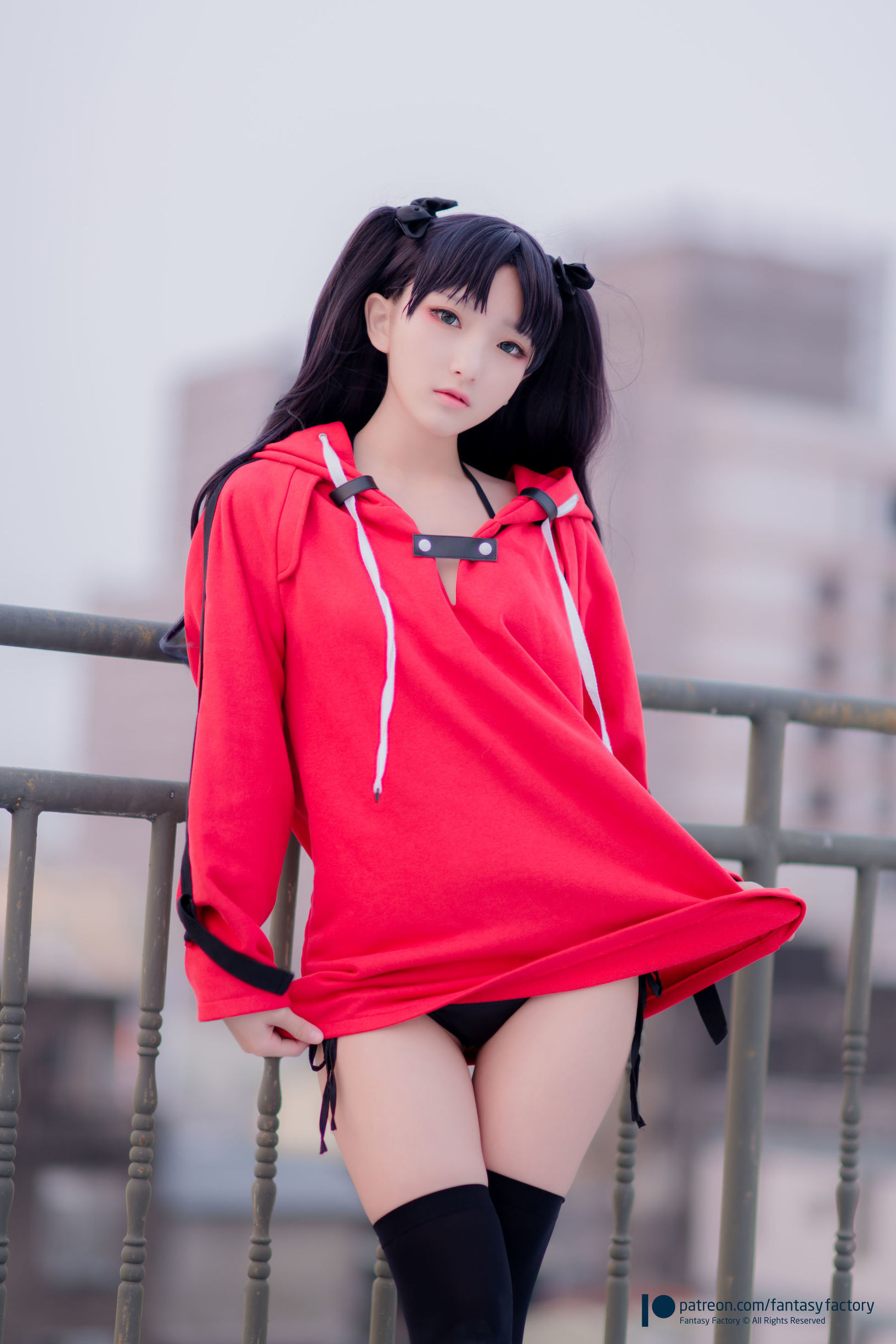 小丁 单车少女 黑胶 情趣网衫 写真セット