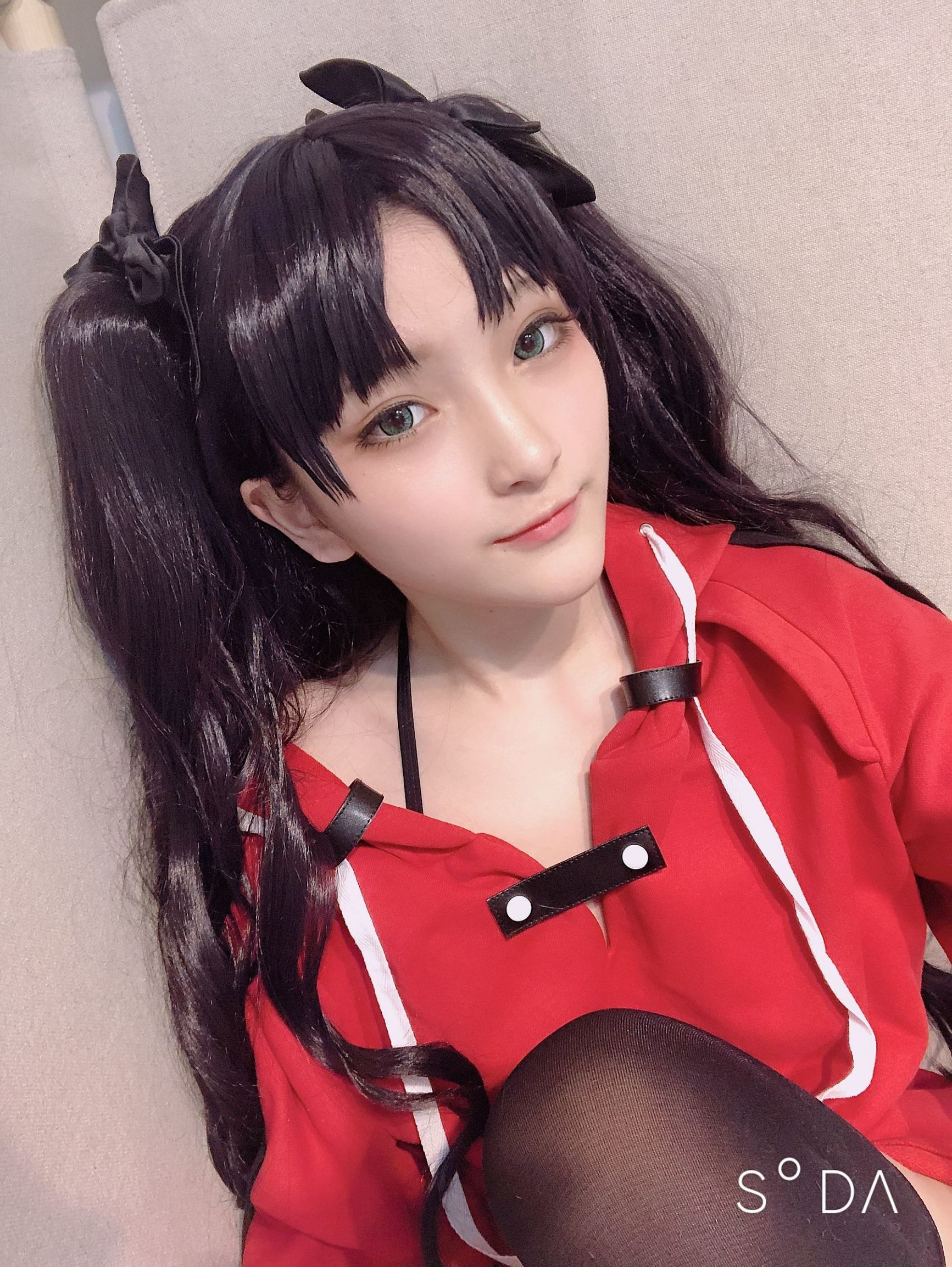 Xiaoding 单车少女 黑胶 情趣网衫 화보 세트