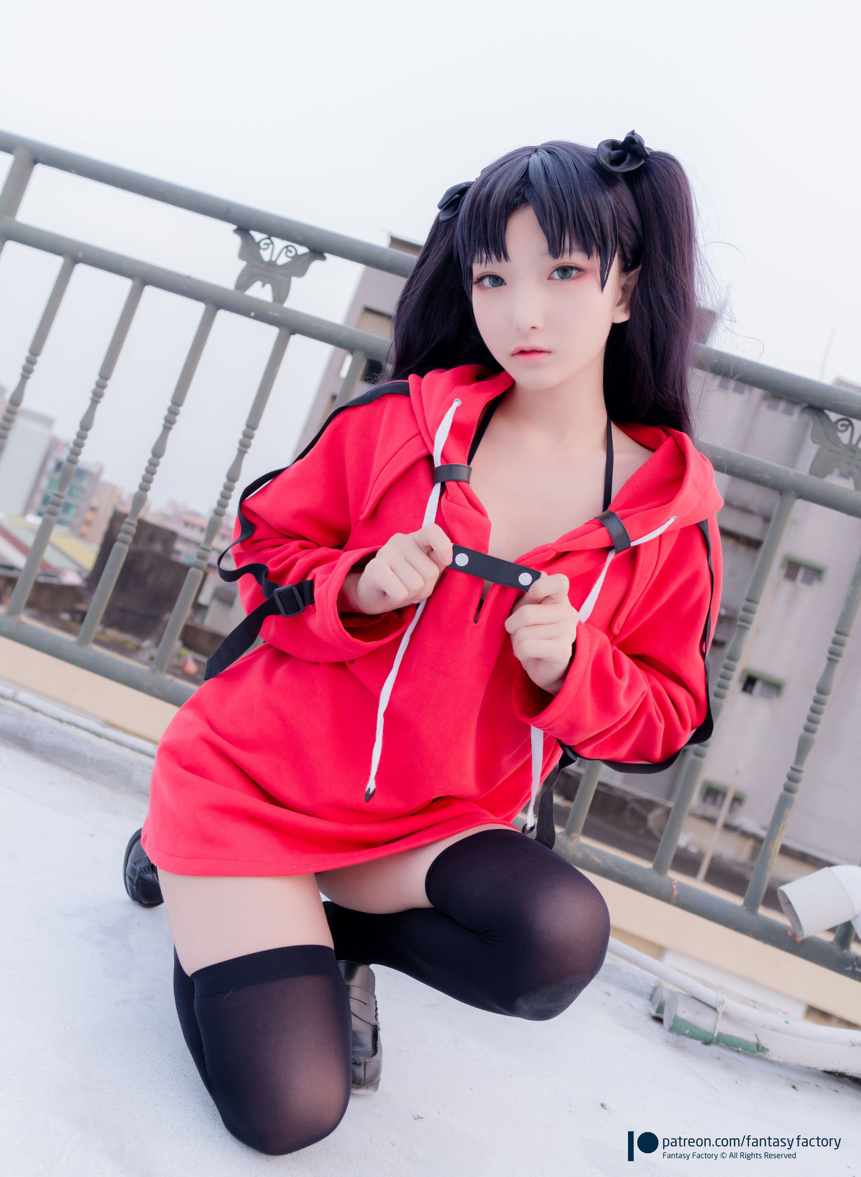 小丁 单车少女 黑胶 情趣网衫 写真セット