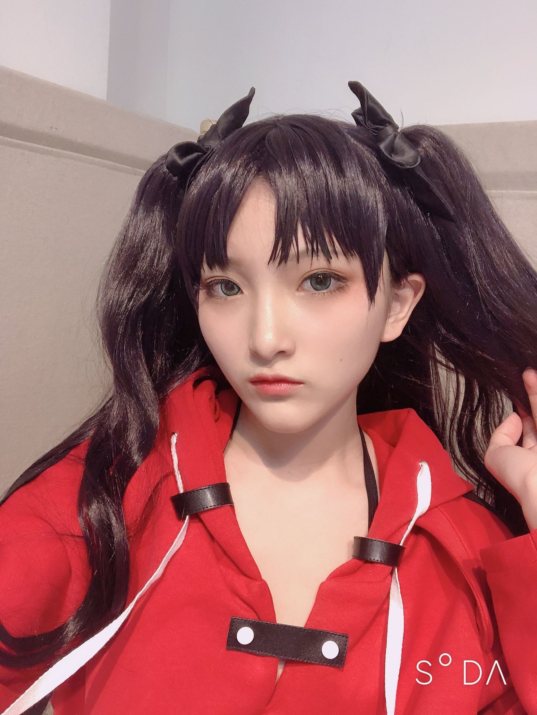 Xiaoding 单车少女 黑胶 情趣网衫 화보 세트