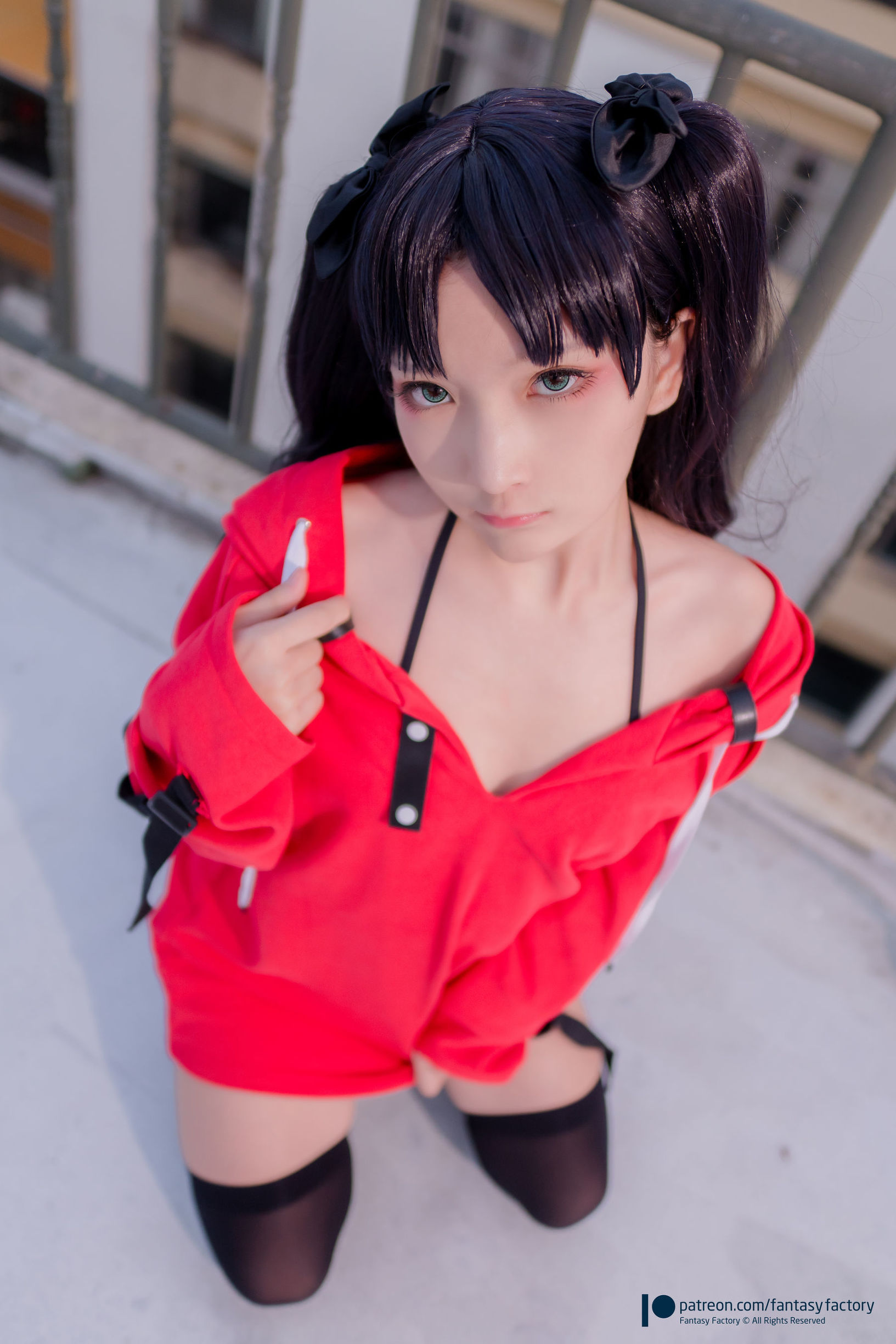 小丁 单车少女 黑胶 情趣网衫 写真セット