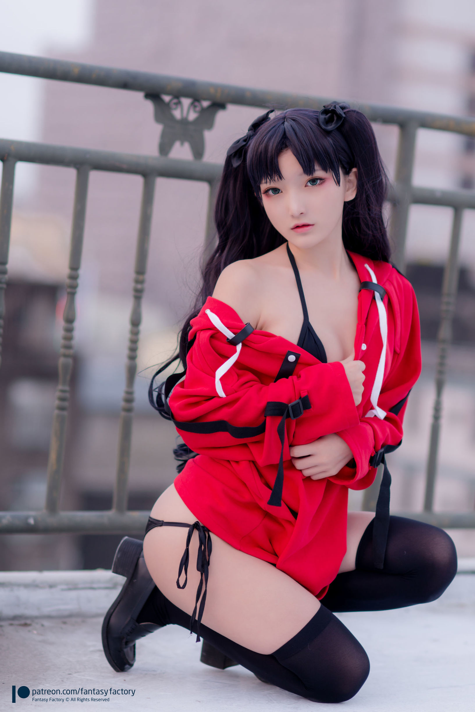 小丁 单车少女 黑胶 情趣网衫 写真セット