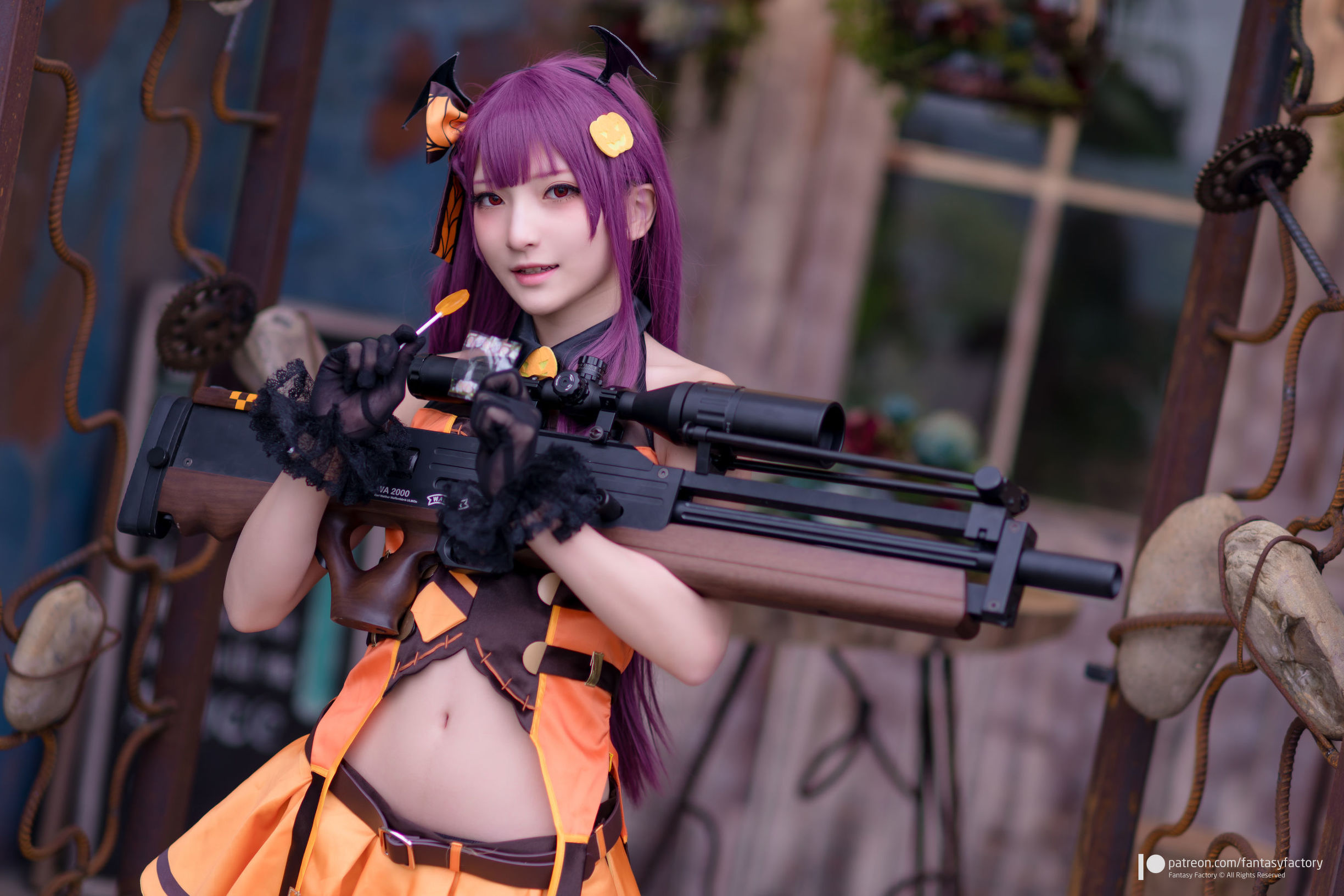 ファンタジー・ファクトリー] シャオディン・コスプレ - 黒ストッキング 黒ラテックス 女暗殺者