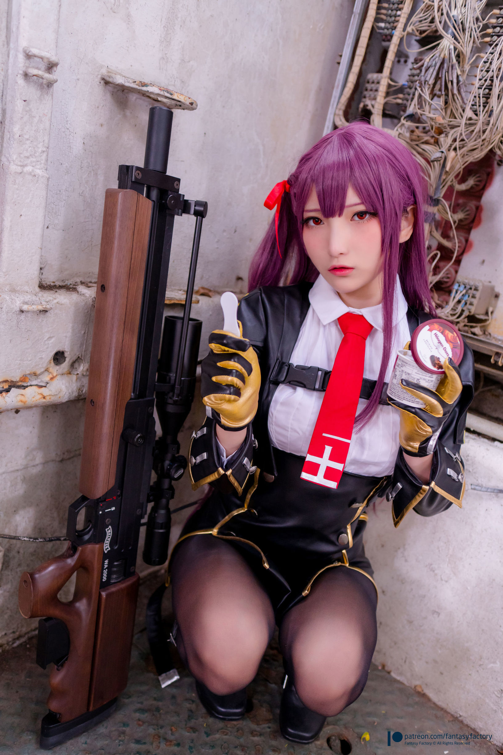 Fantasy Factory] Xiao Ding Cosplay - Black Silk, Black Glue, Female Assassin