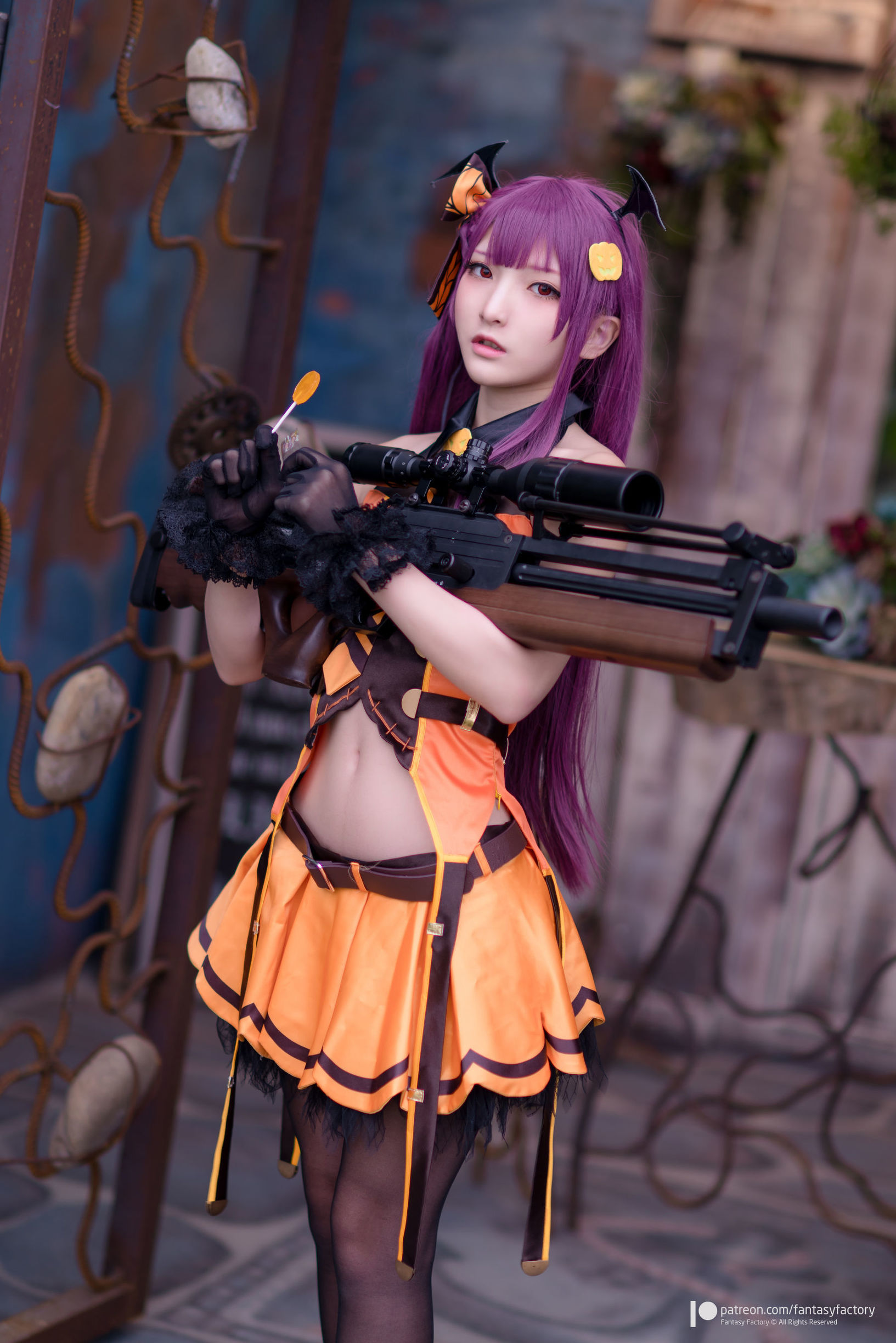 ファンタジー・ファクトリー] シャオディン・コスプレ - 黒ストッキング 黒ラテックス 女暗殺者