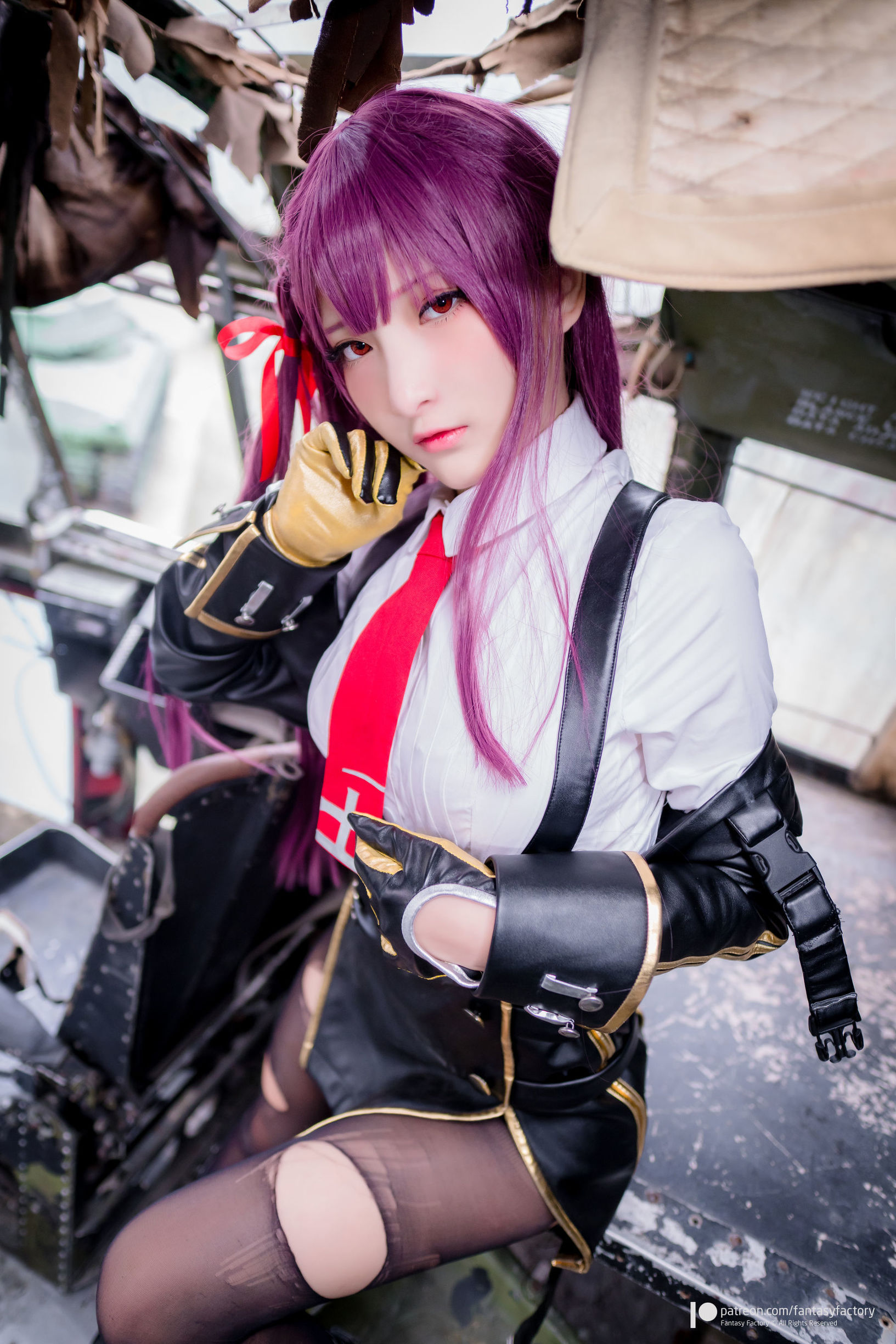 ファンタジー・ファクトリー] シャオディン・コスプレ - 黒ストッキング 黒ラテックス 女暗殺者