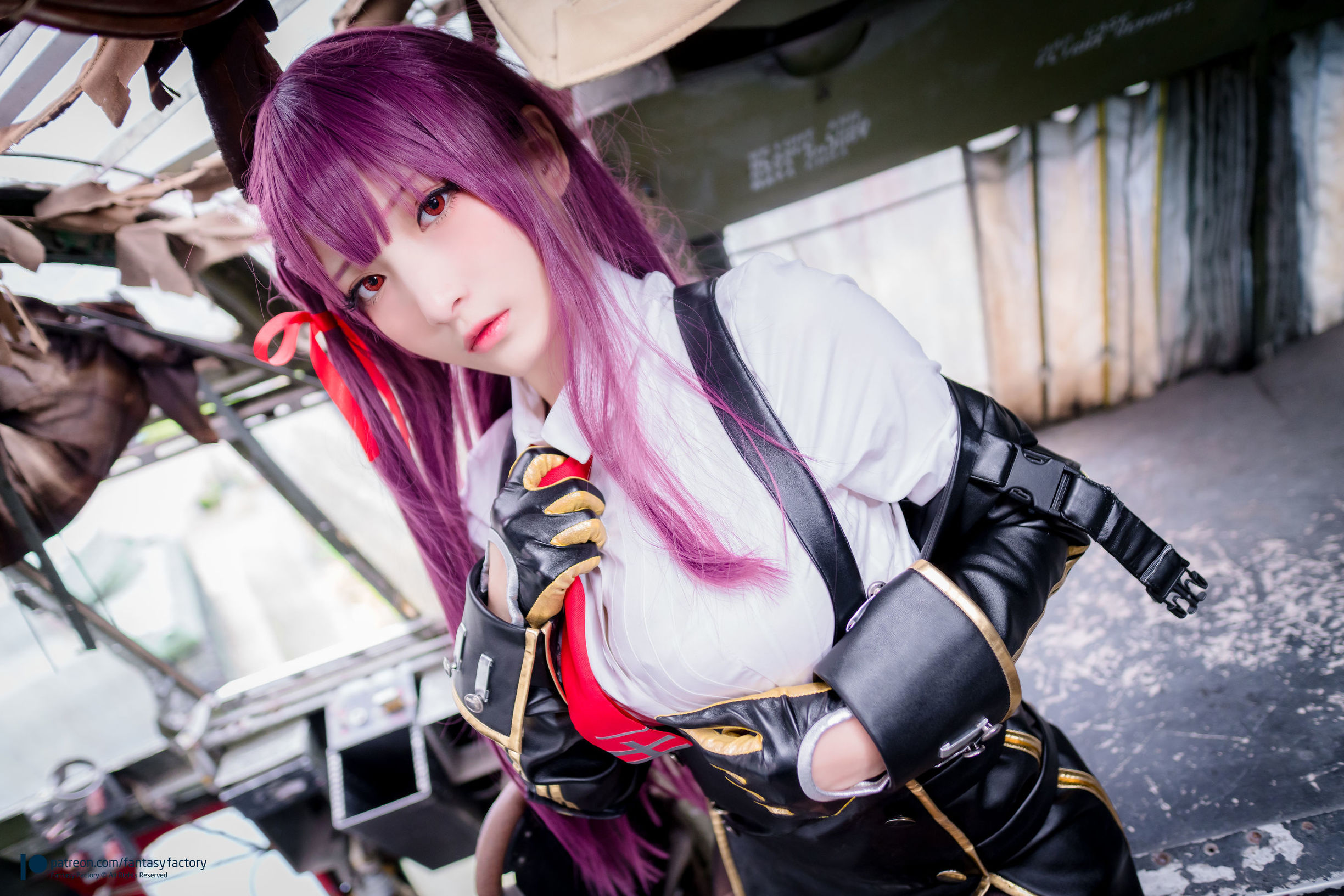 ファンタジー・ファクトリー] シャオディン・コスプレ - 黒ストッキング 黒ラテックス 女暗殺者