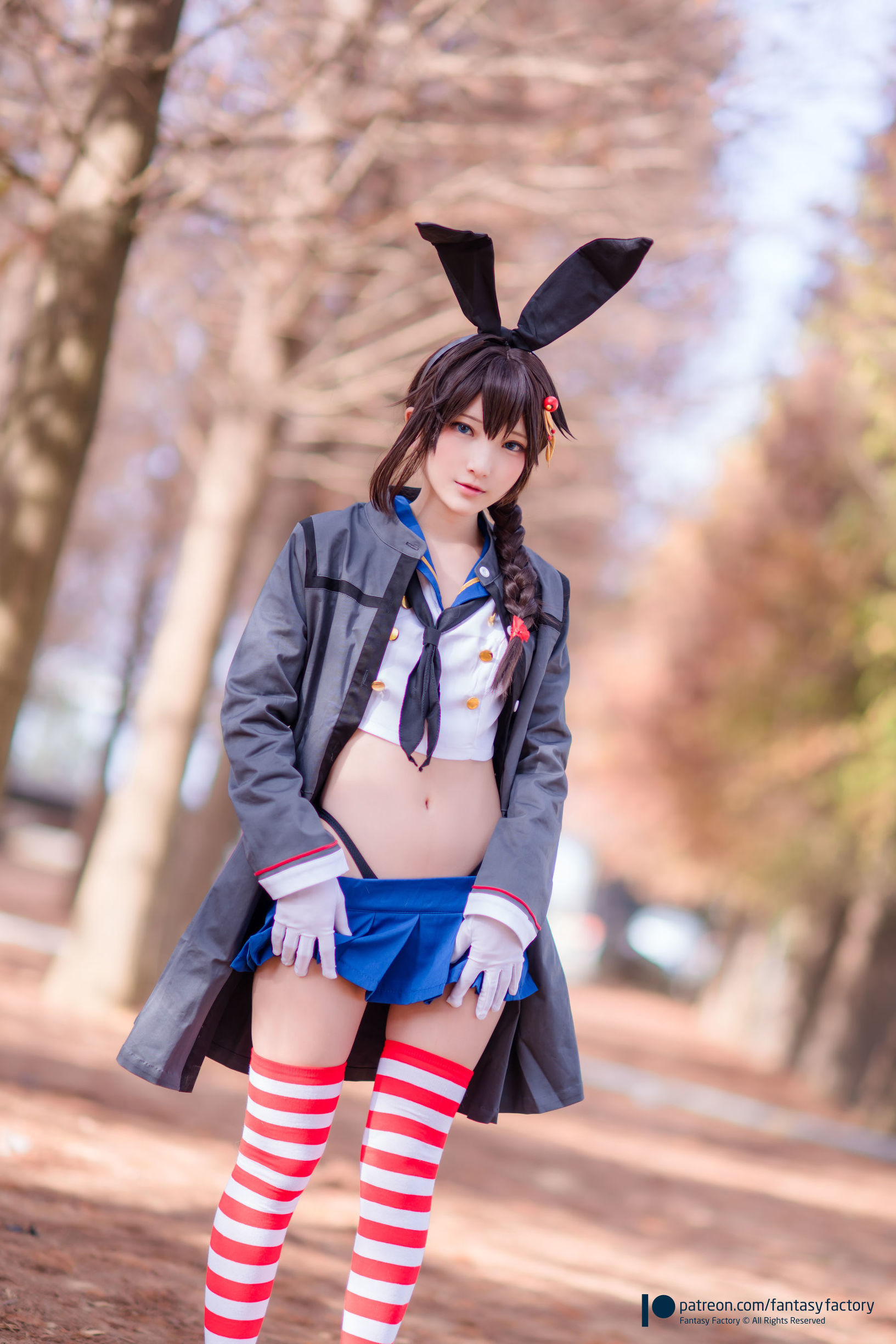 Xiaoding JK制服 水手小兔 外拍 화보 세트