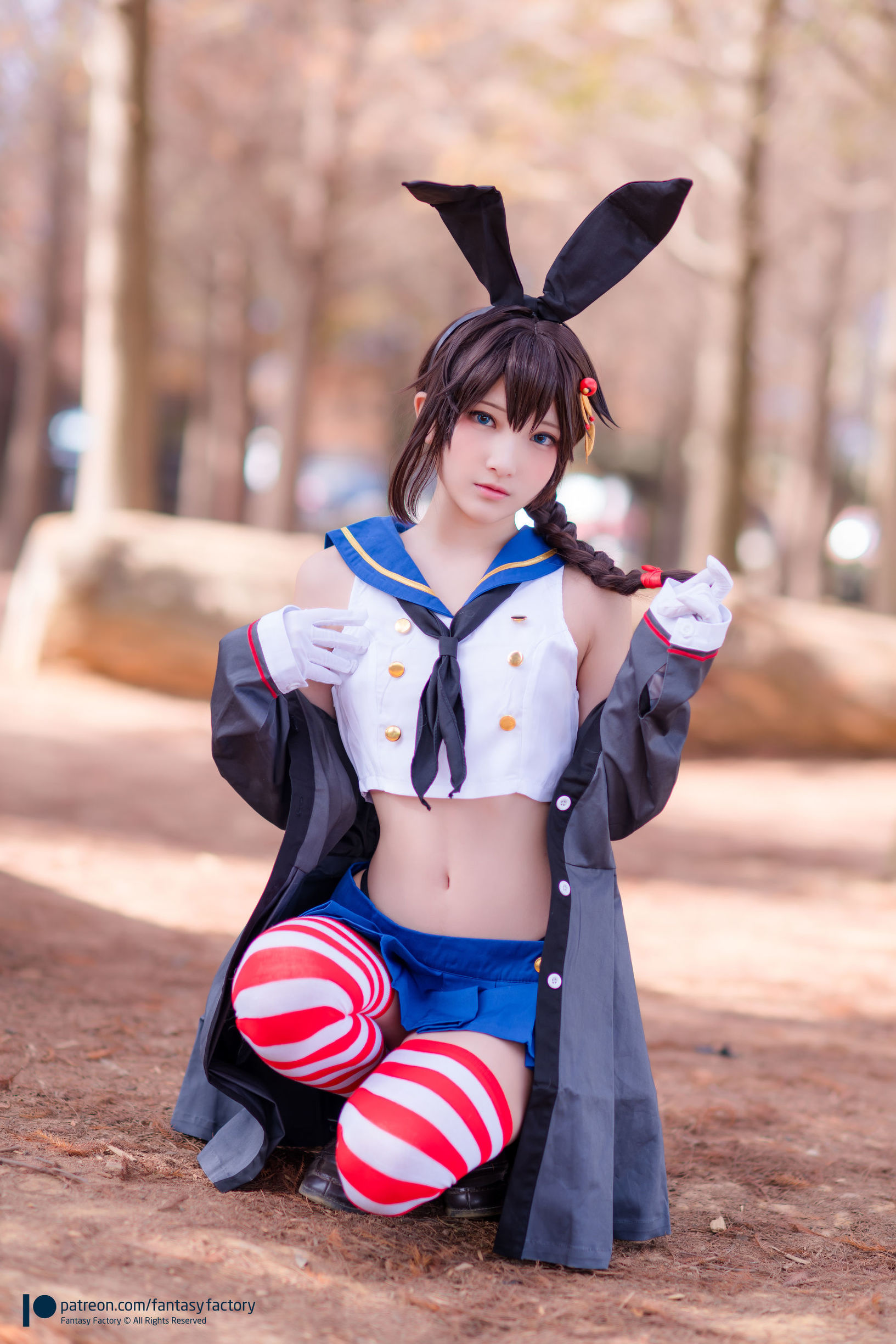 Xiaoding JK制服 水手小兔 外拍 화보 세트