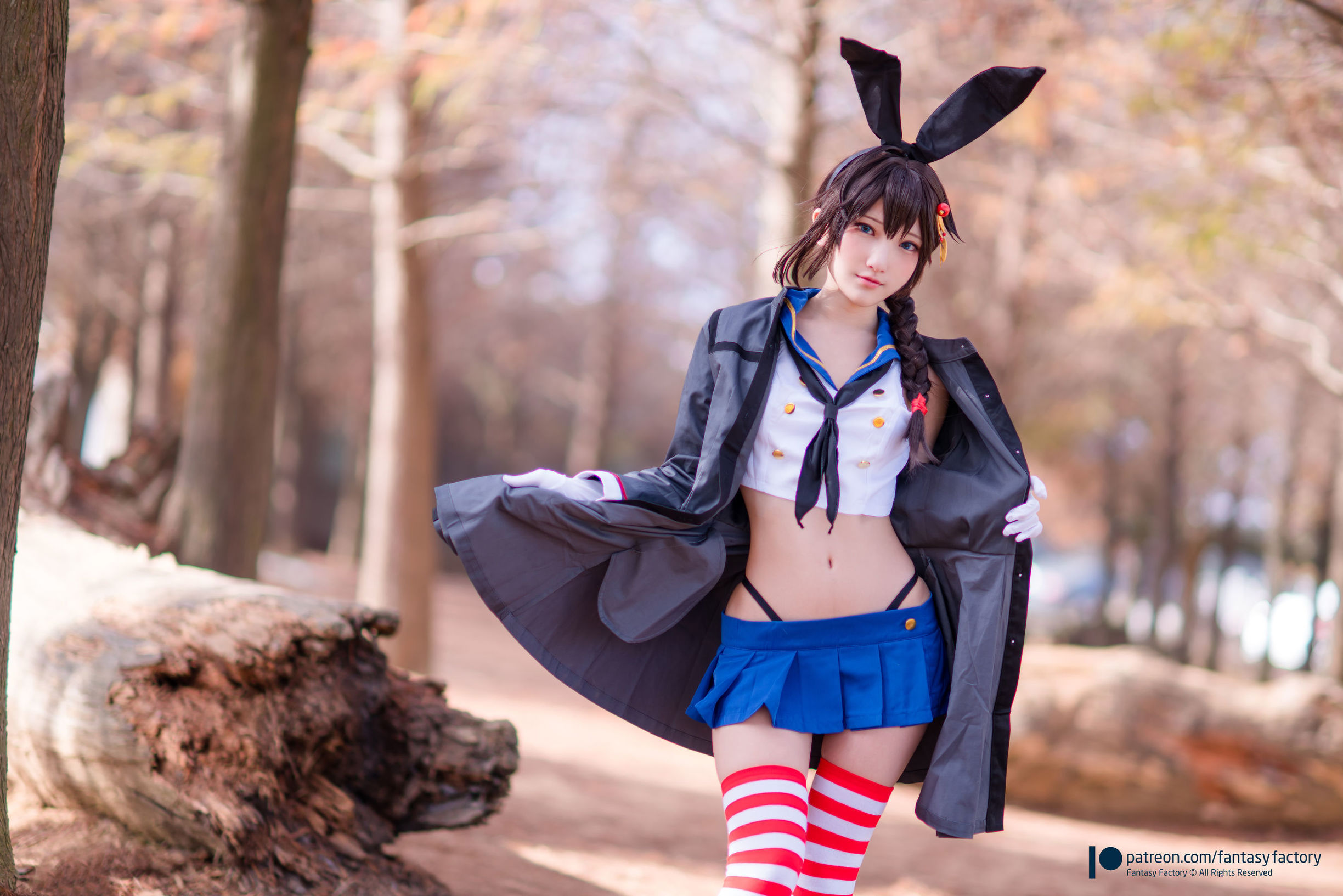 Xiaoding JK制服 水手小兔 外拍 화보 세트