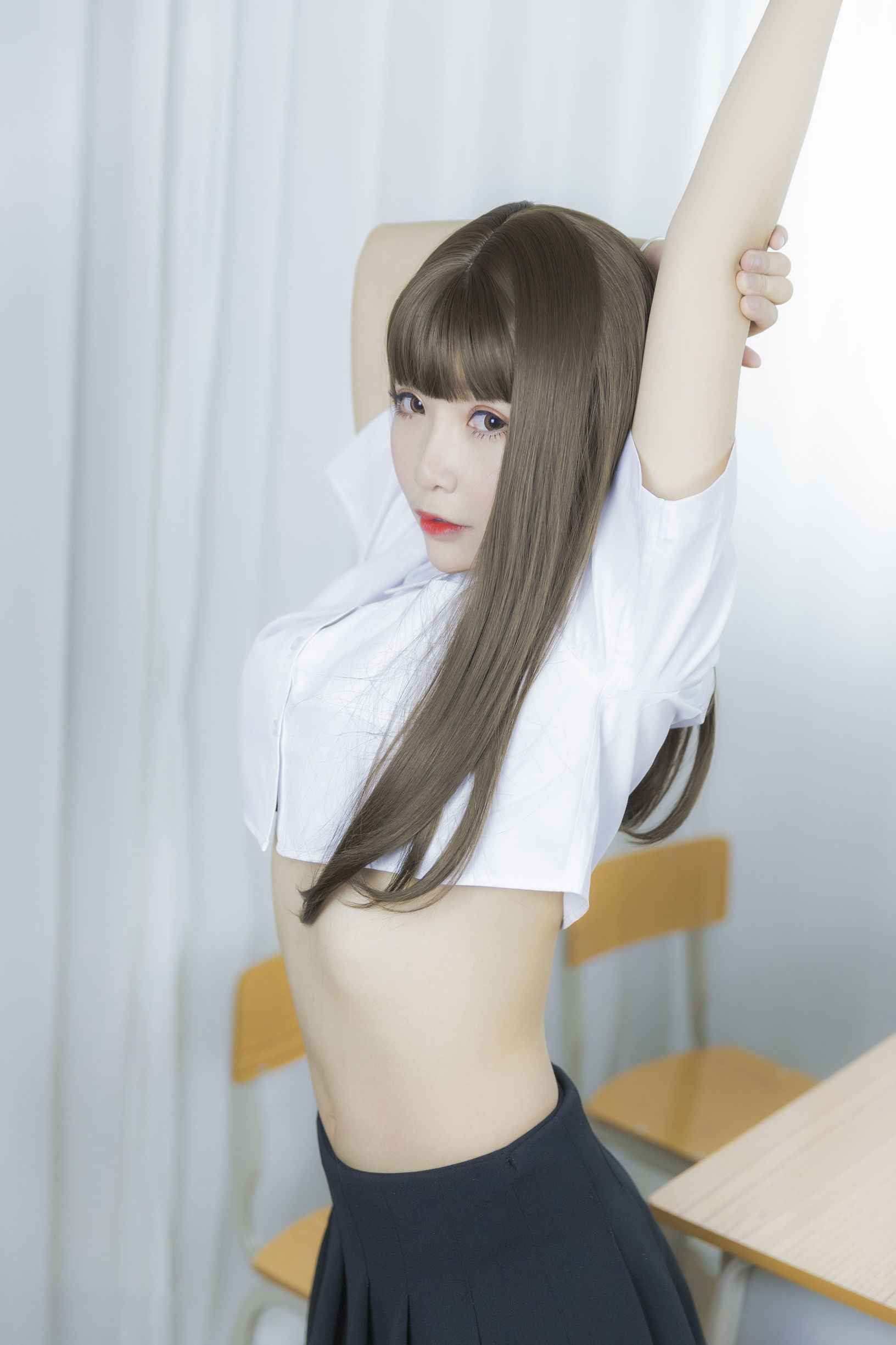 二次元妹子を抱いて連れ去るモ子AA 君が下課するのを待つ