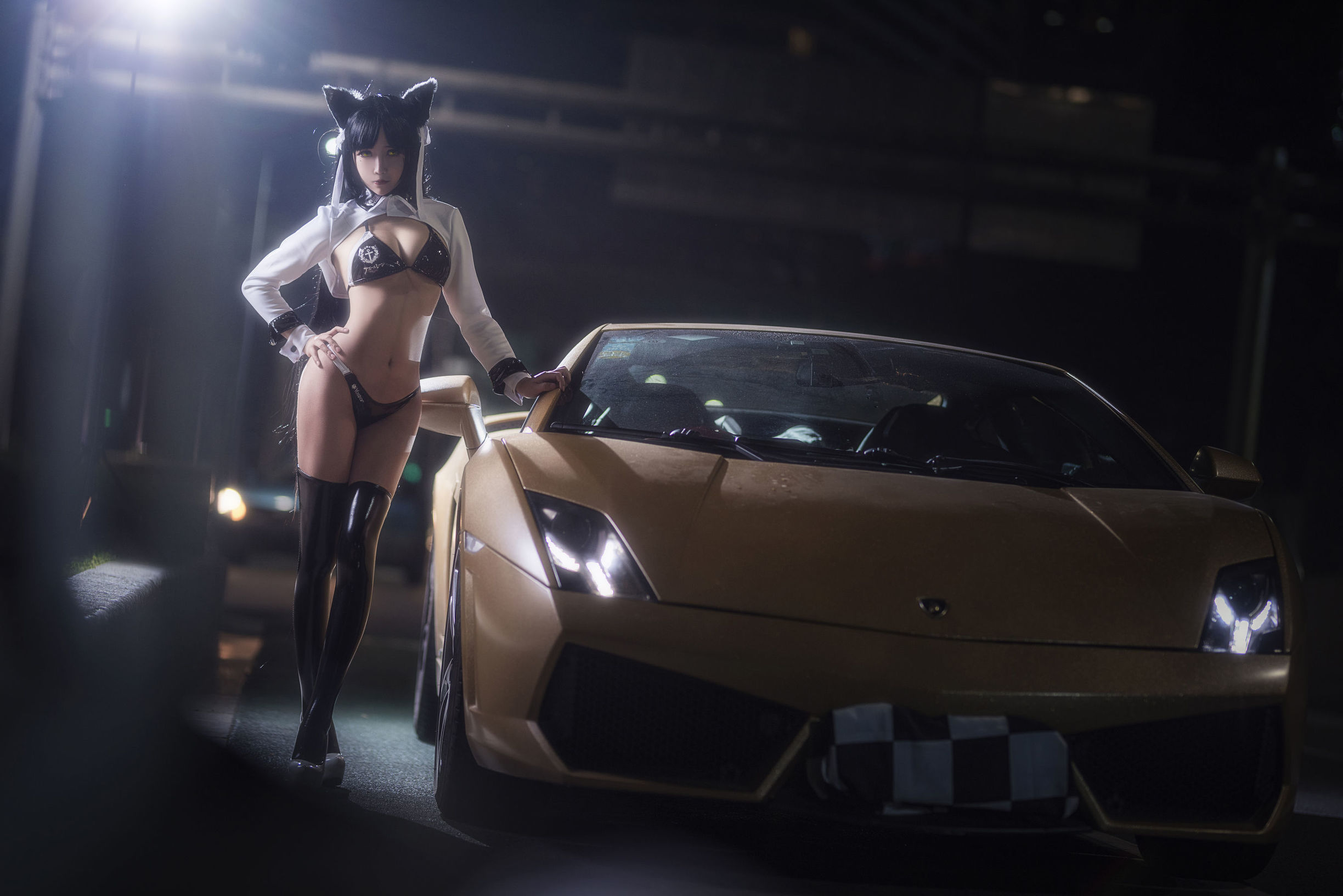 二次元妹子抱走莫子aa 賽車女郎