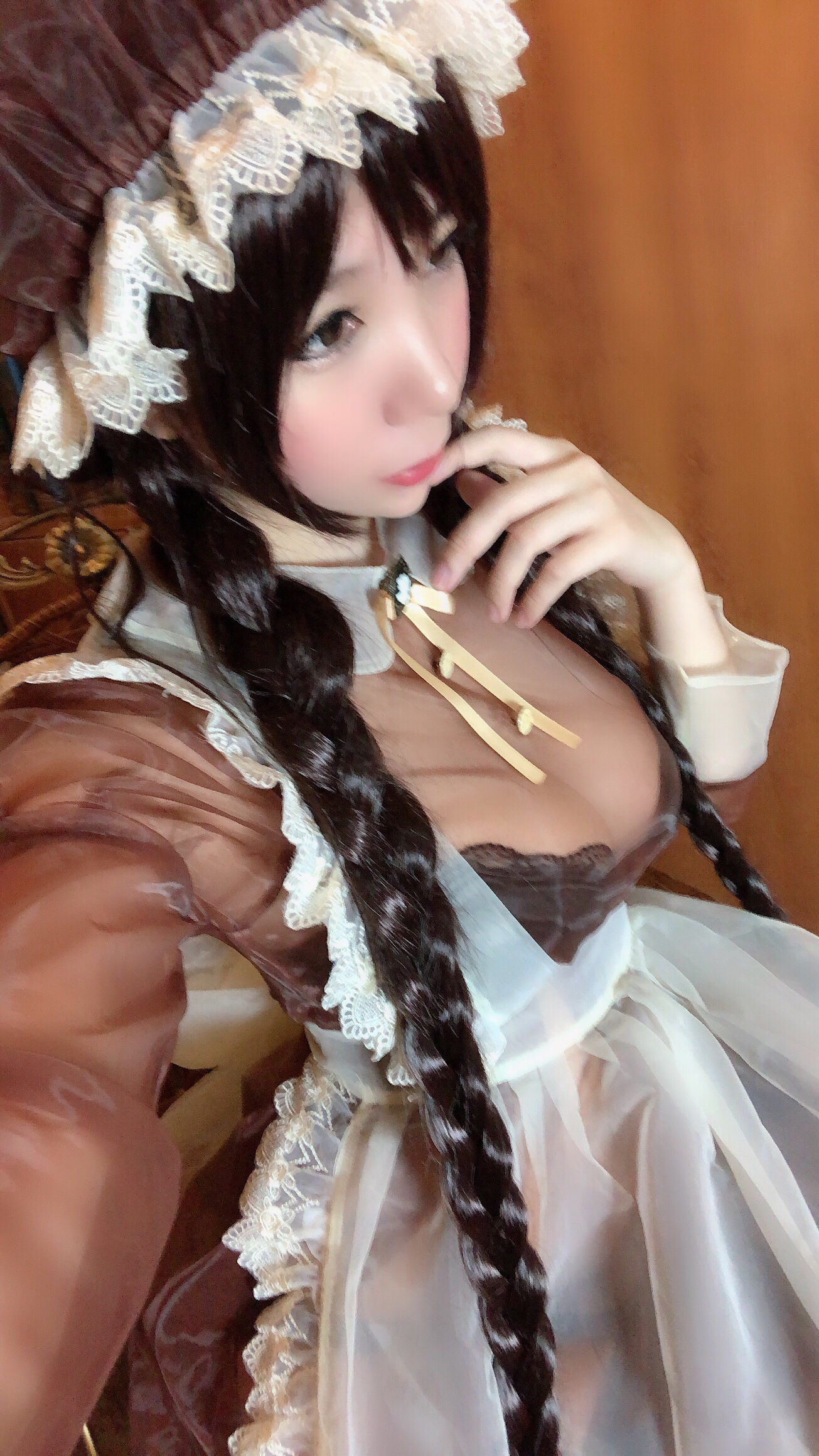 二次元巨乳美女鹿野希 透明メイド