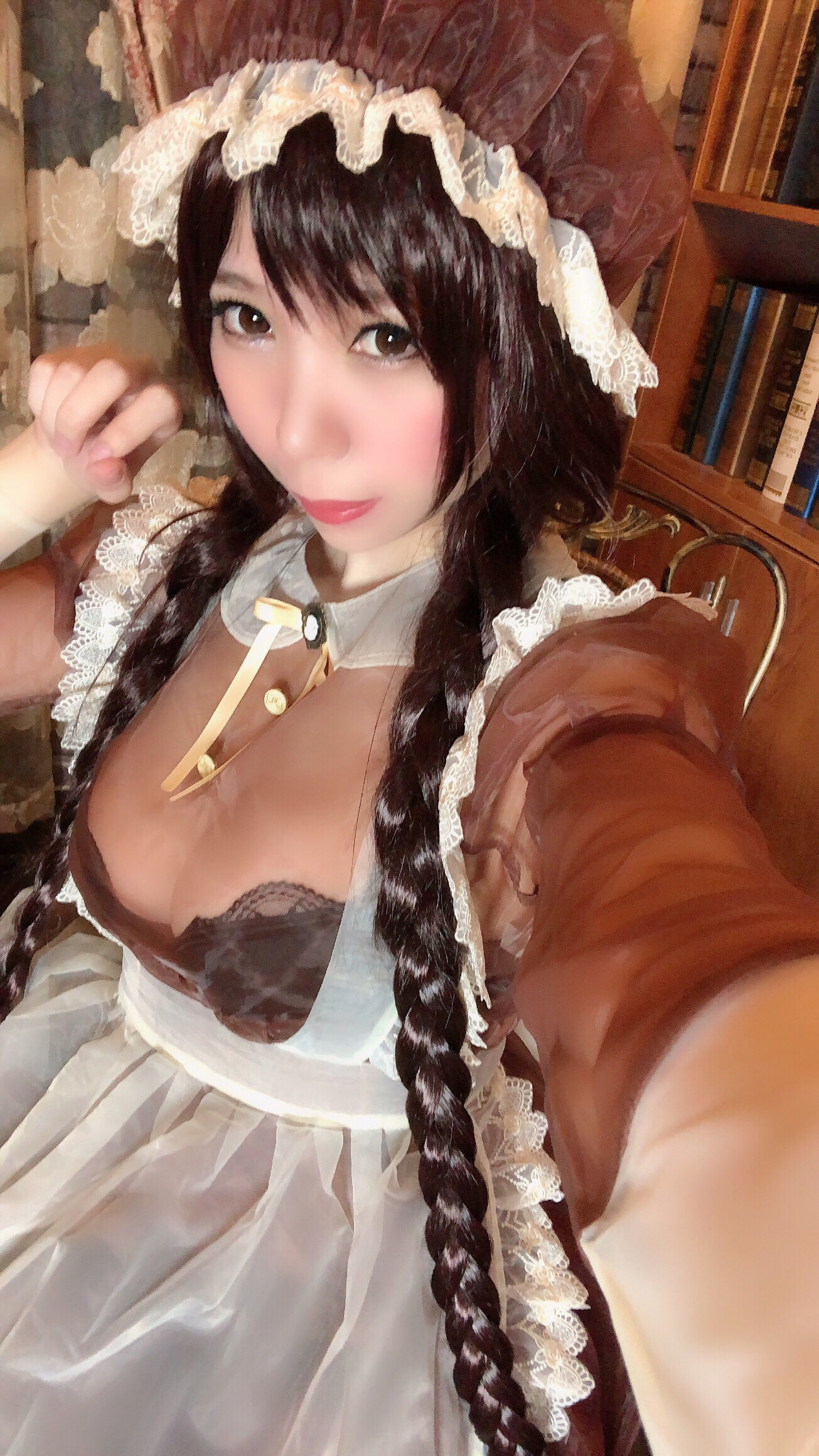二次元巨乳美女鹿野希 透明メイド