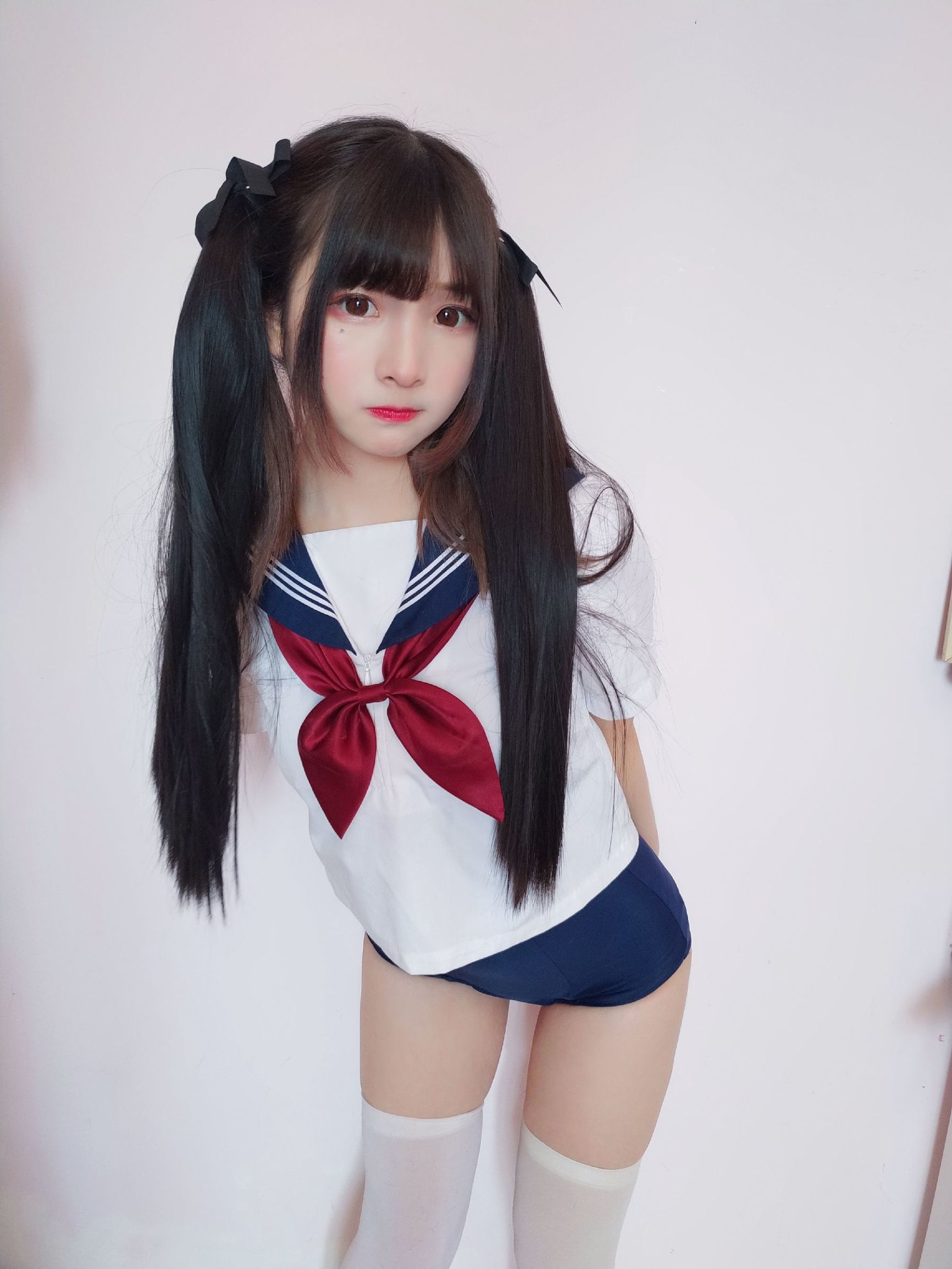 이차원 미녀 후루카와 카구라 세일러복 학교 수영복