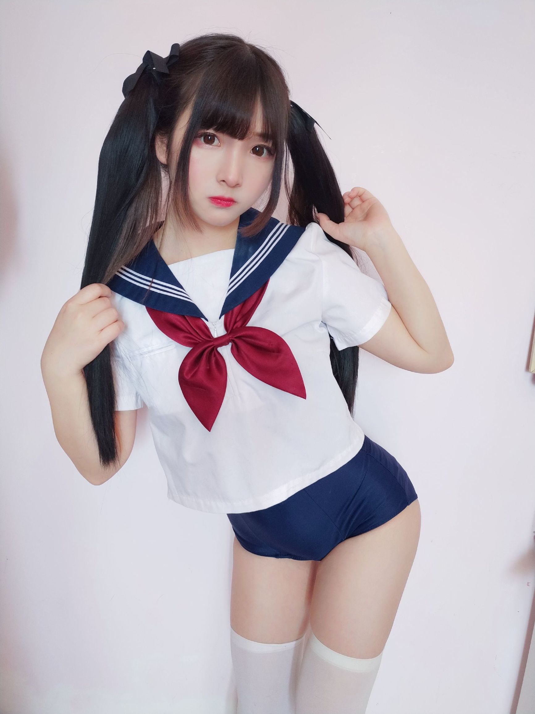 이차원 미녀 후루카와 카구라 세일러복 학교 수영복