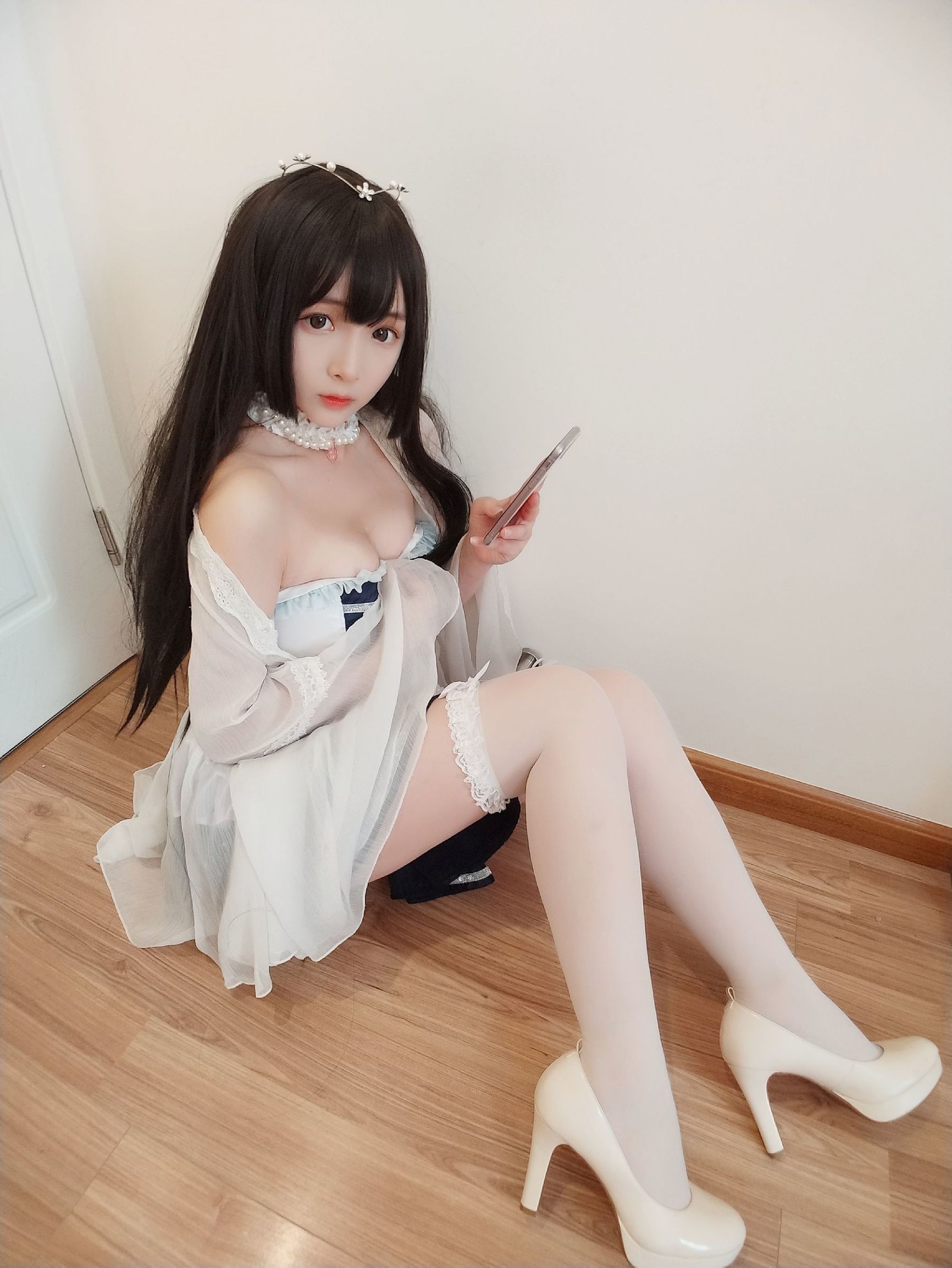二次元美女古川神樂 白絲