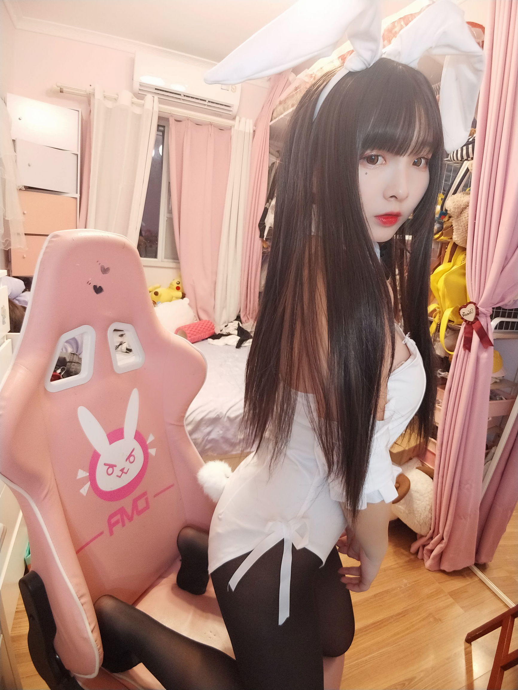 Two-Dimensional Beauty Furukawa Kagura Black Silk Bunny Girl