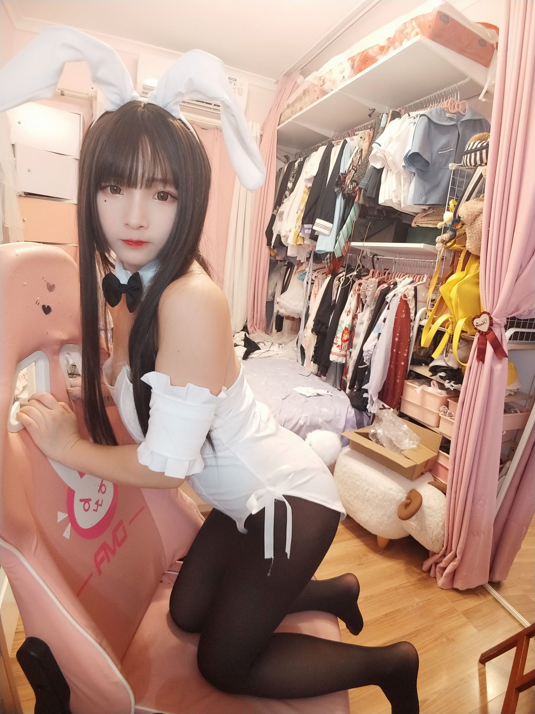 Two-Dimensional Beauty Furukawa Kagura Black Silk Bunny Girl