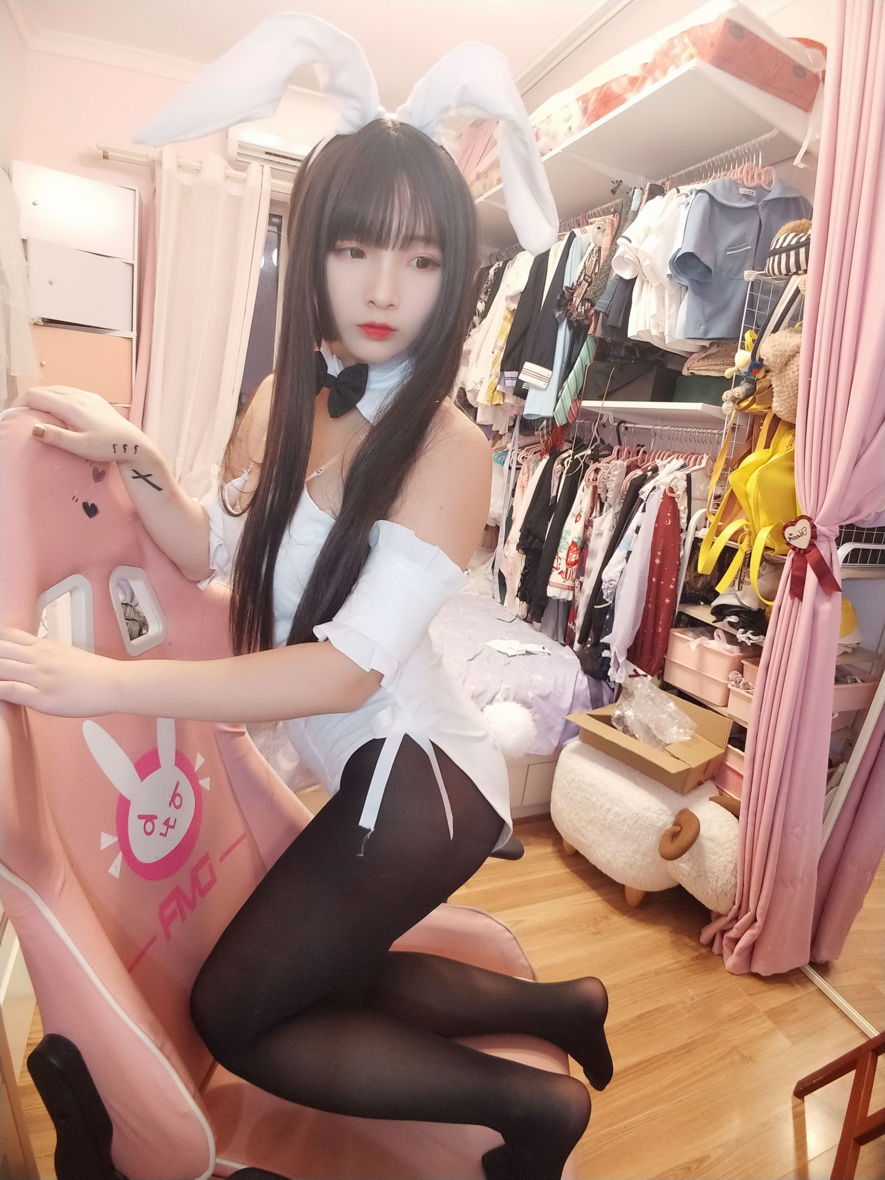 Two-Dimensional Beauty Furukawa Kagura Black Silk Bunny Girl