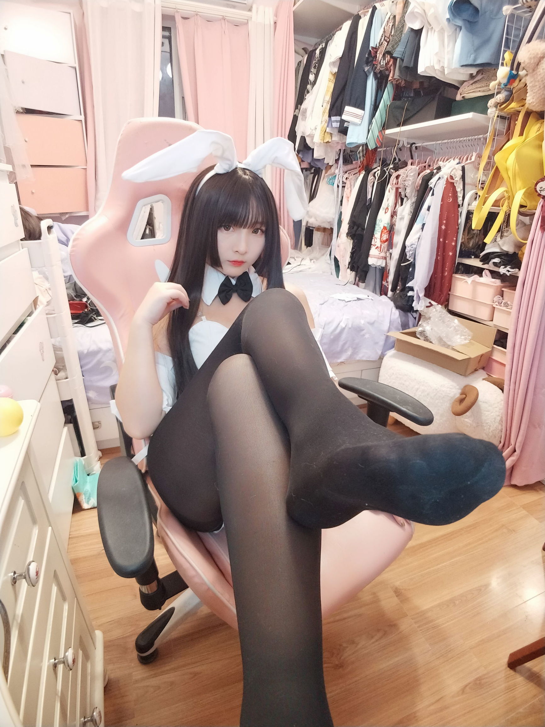 Two-Dimensional Beauty Furukawa Kagura Black Silk Bunny Girl