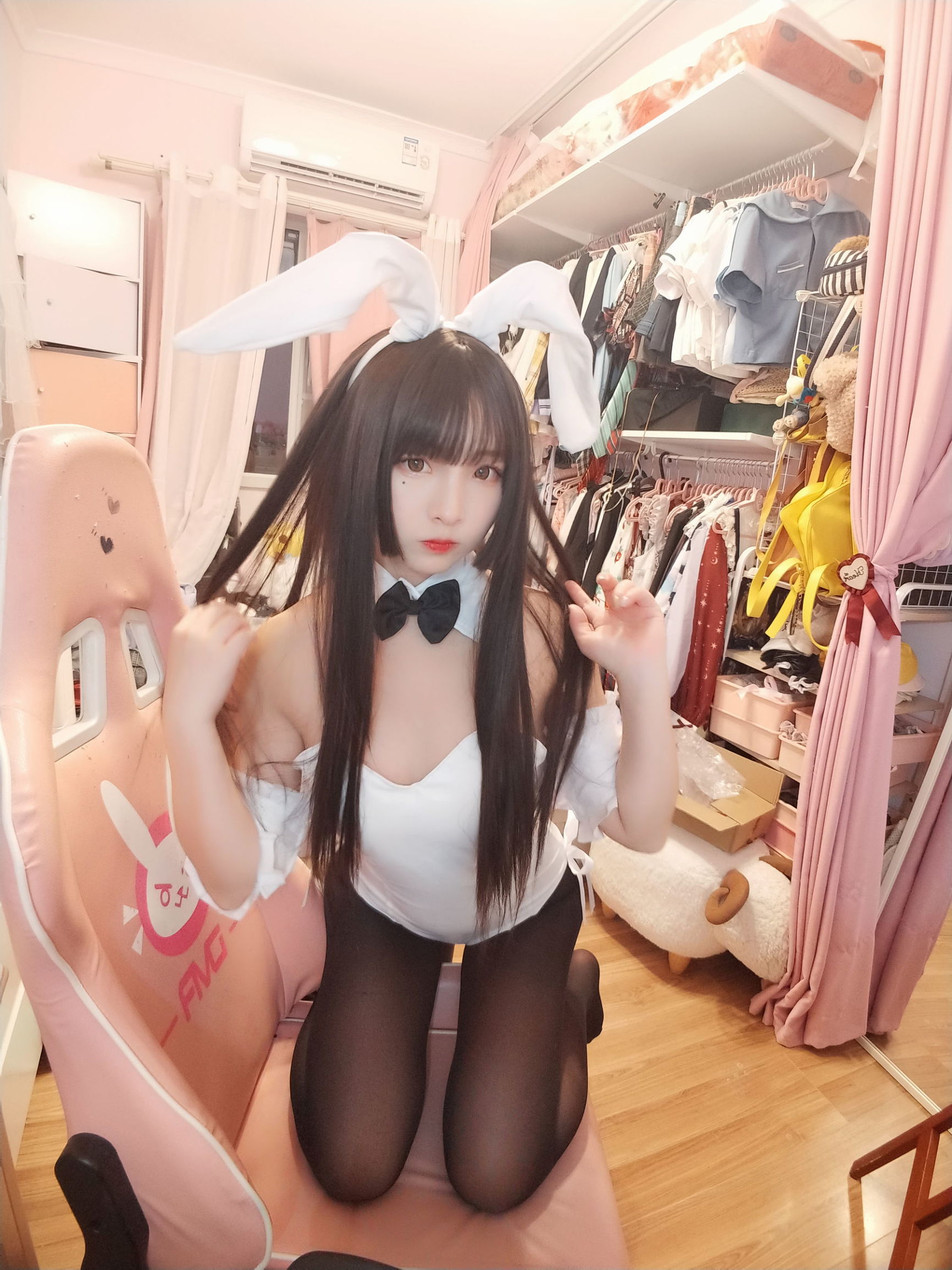 Two-Dimensional Beauty Furukawa Kagura Black Silk Bunny Girl