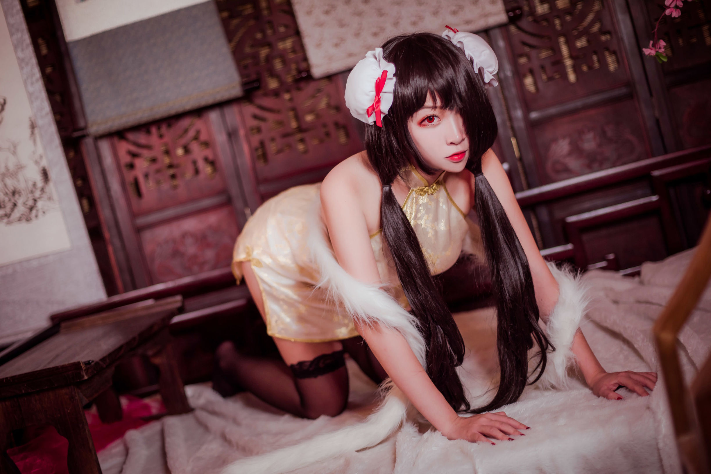 人氣 Coser 二佐Nisa 狂三旗袍