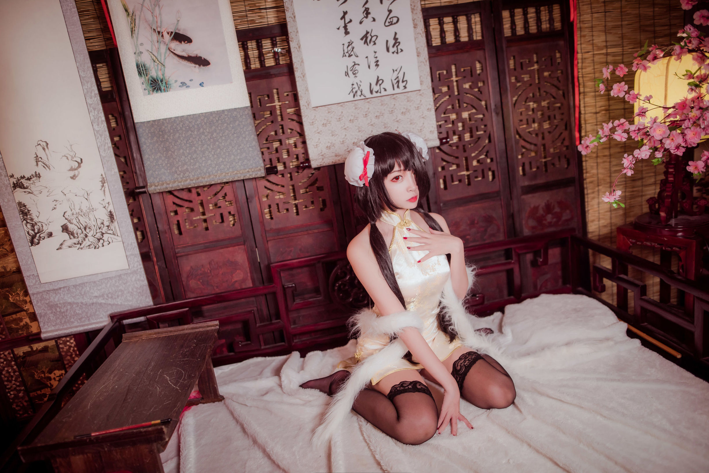 人氣 Coser 二佐Nisa 狂三旗袍