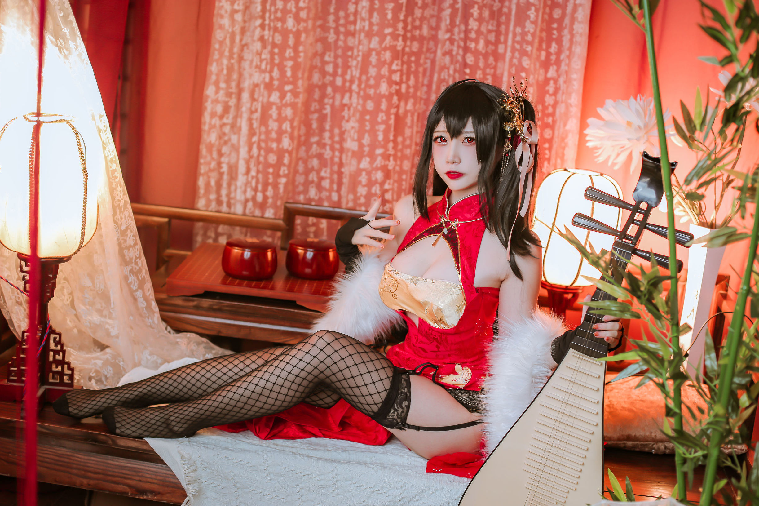 Popular Coser Er Zuo Nisa Azur Lane Dafeng Qipao