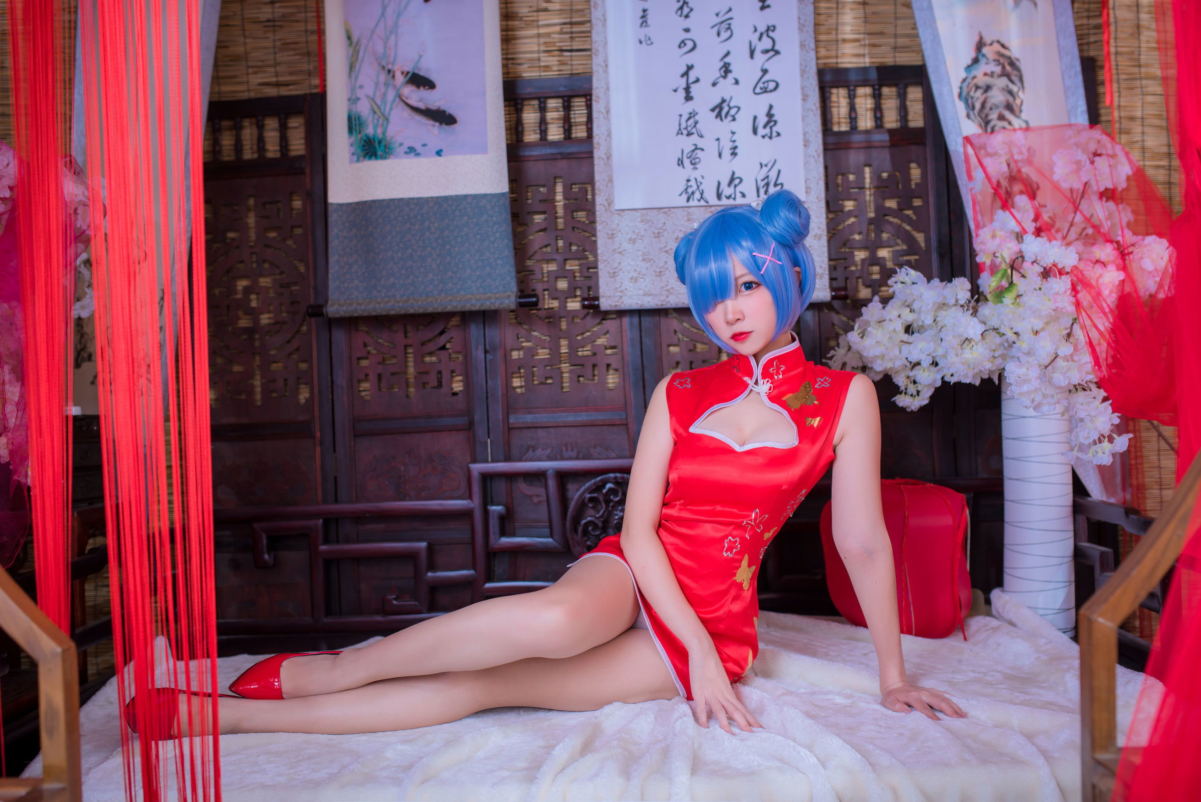 Coser nổi tiếng Er Zuo Nisa Rem qipao