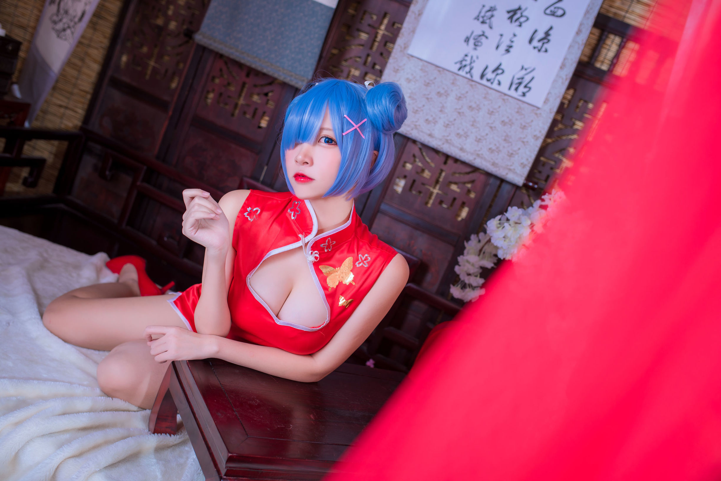 Coser nổi tiếng Er Zuo Nisa Rem qipao