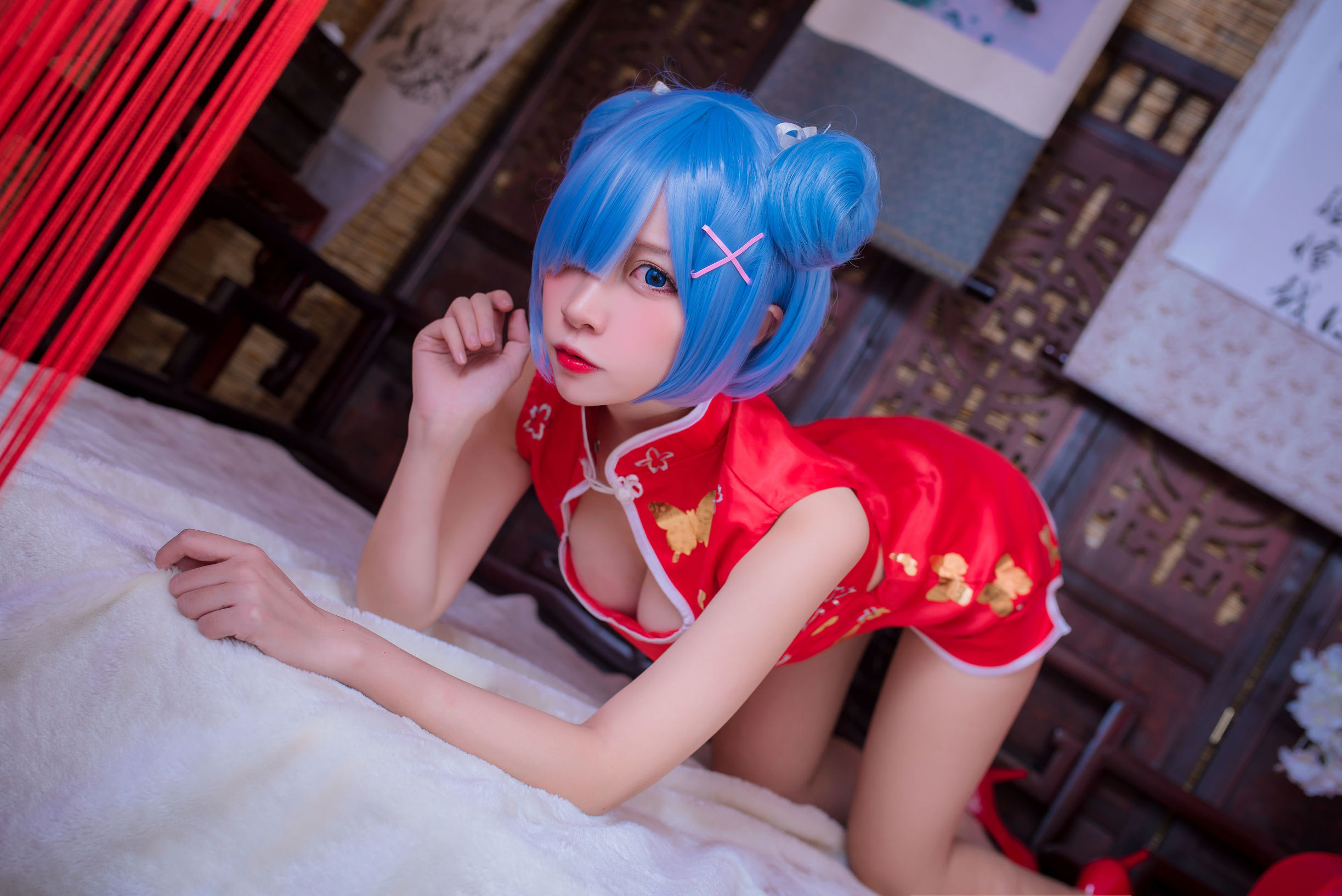 Coser nổi tiếng Er Zuo Nisa Rem qipao