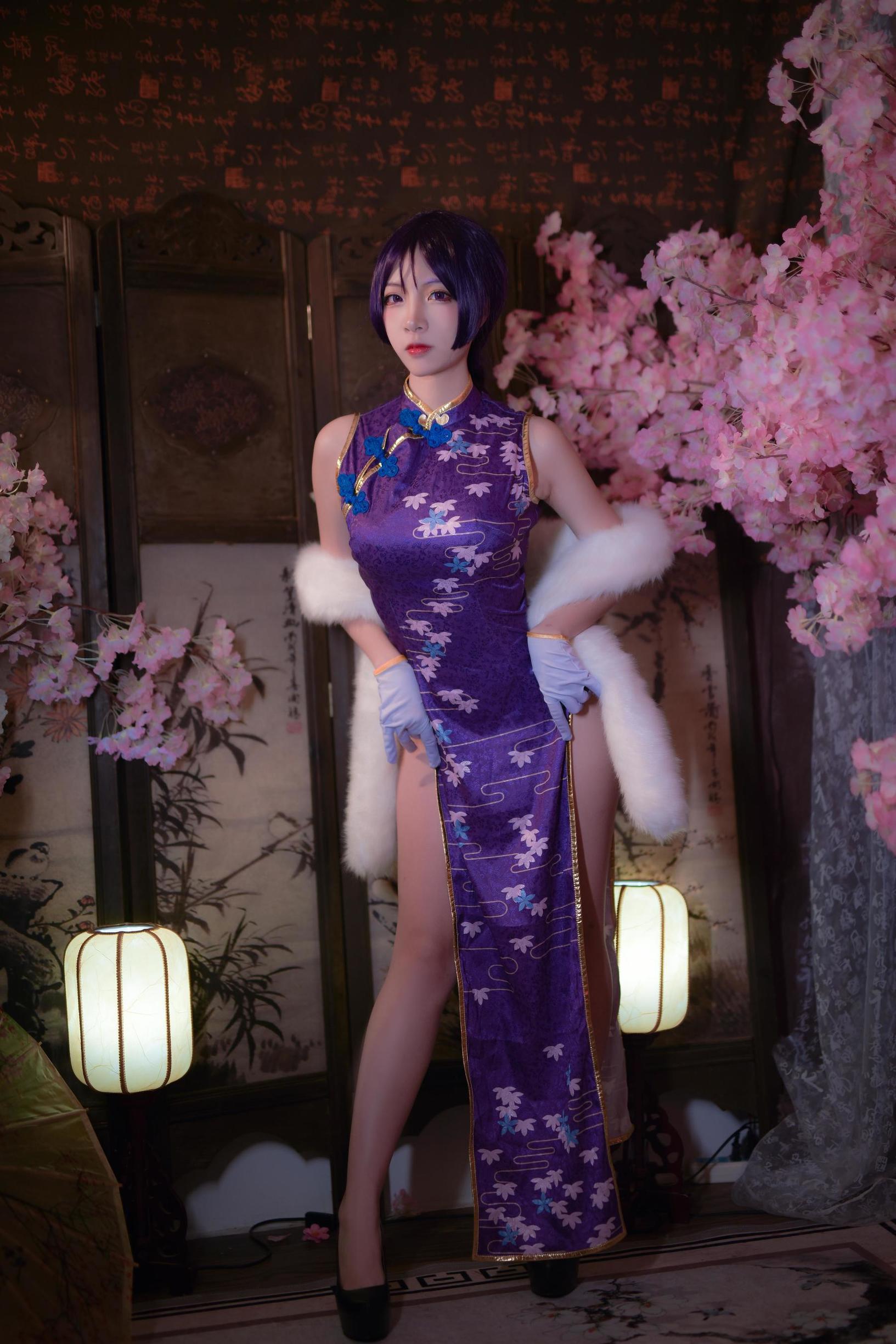 人気のコスプレイヤー エルザ・ニサの Fate ナイグアン 旗袍