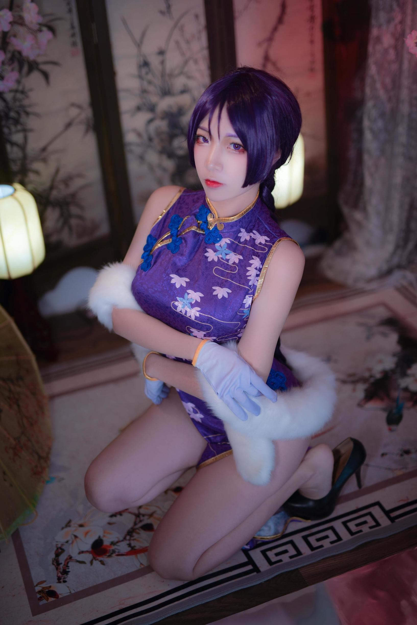 人気のコスプレイヤー エルザ・ニサの Fate ナイグアン 旗袍