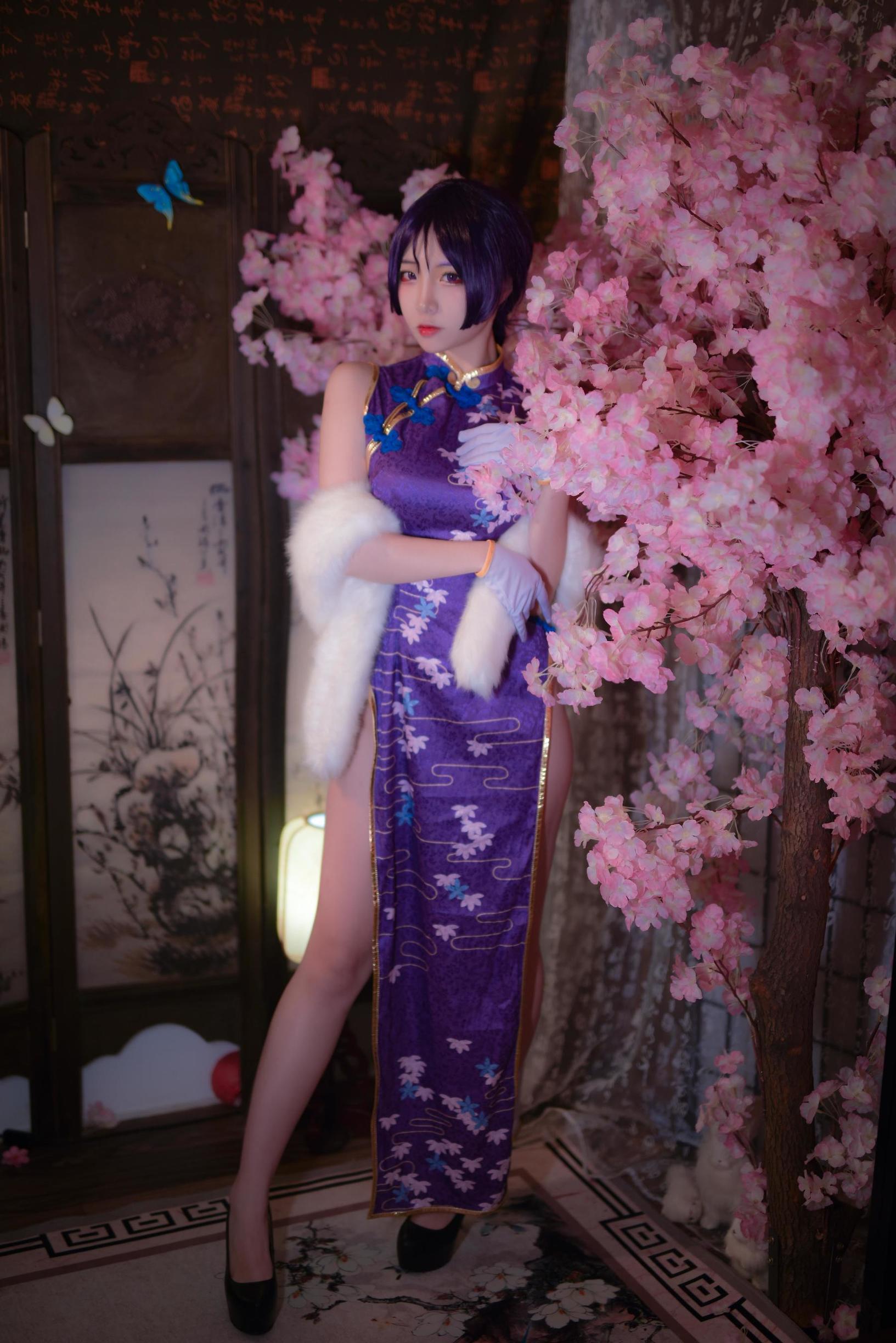 人気のコスプレイヤー エルザ・ニサの Fate ナイグアン 旗袍