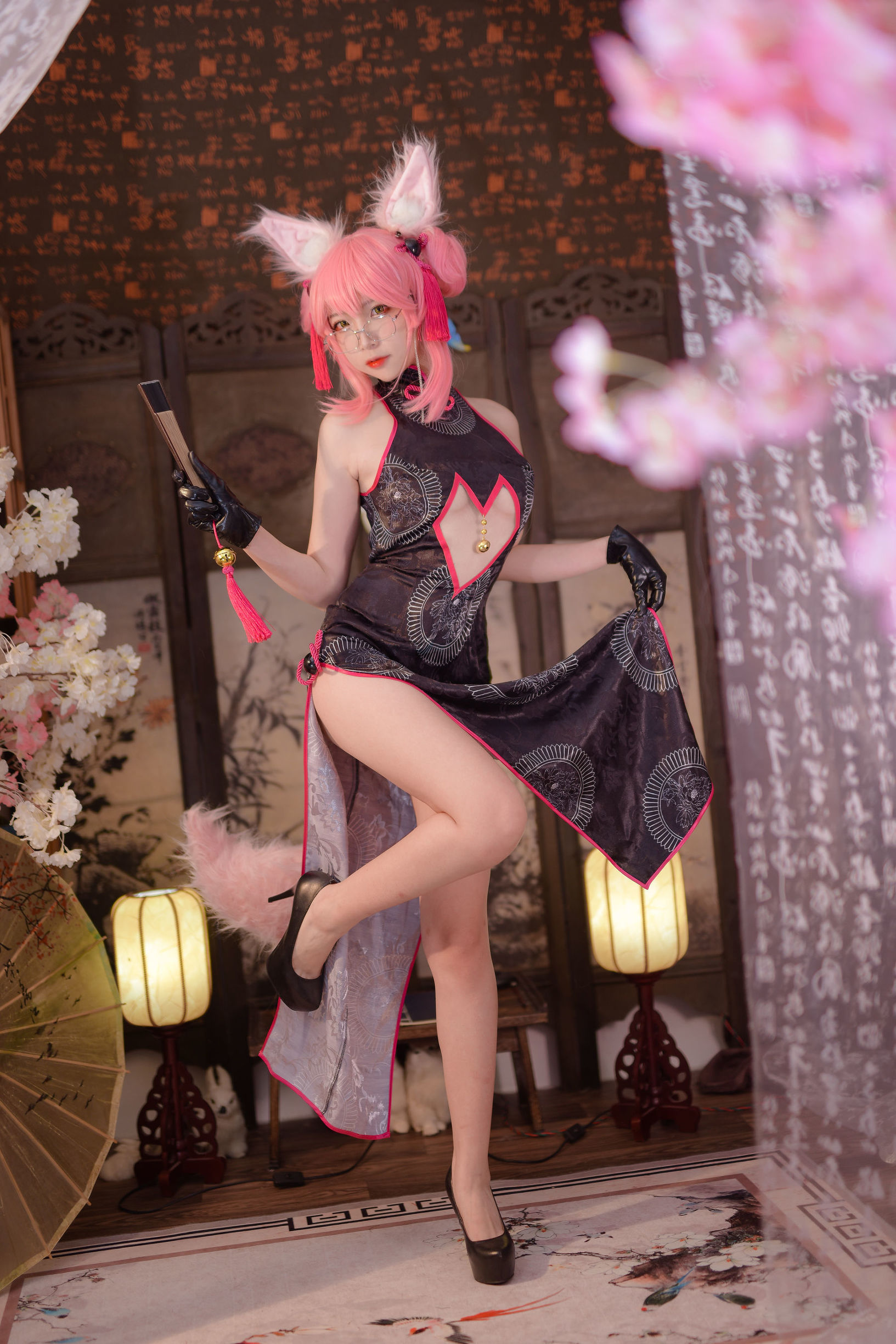 人气Coser二佐Nisa Fate旗袍狐