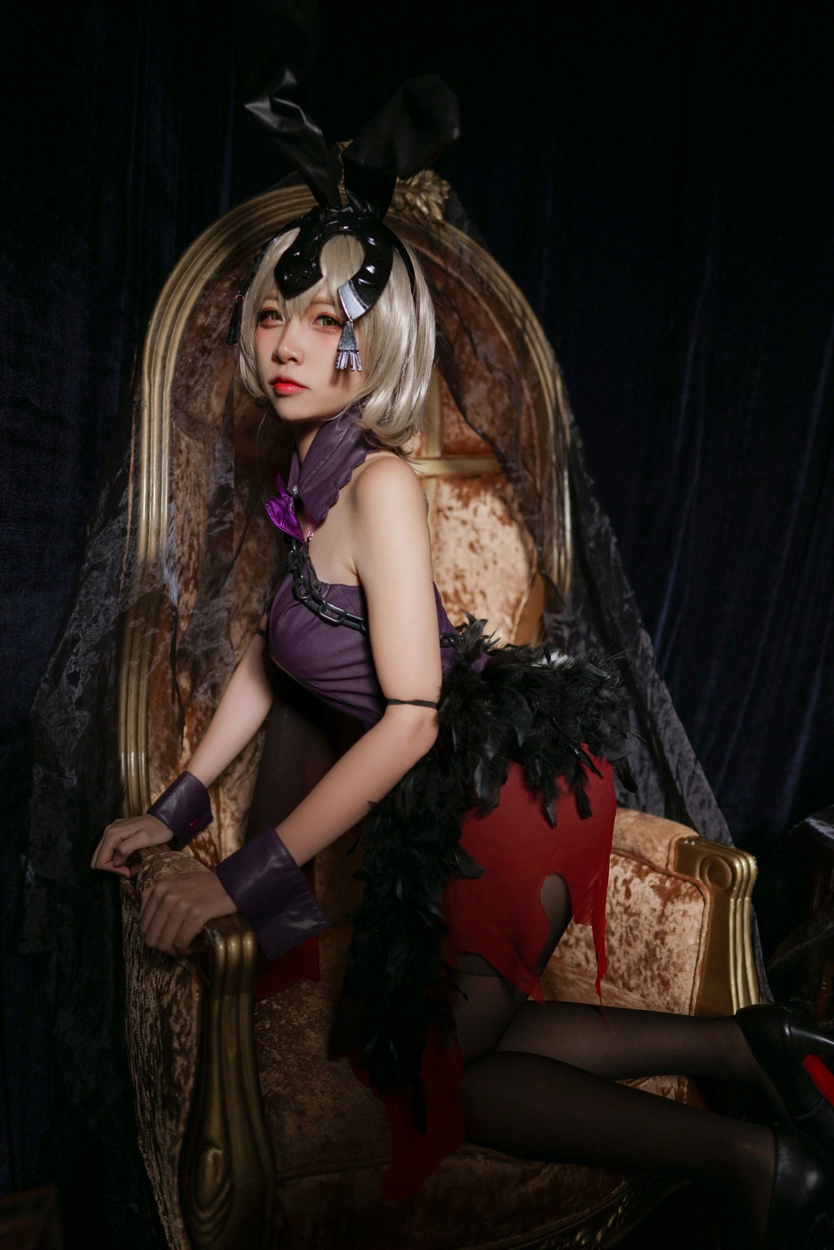 人気のコスプレイヤー 二佐 ニサ Fate 黒ジョン バニーガール