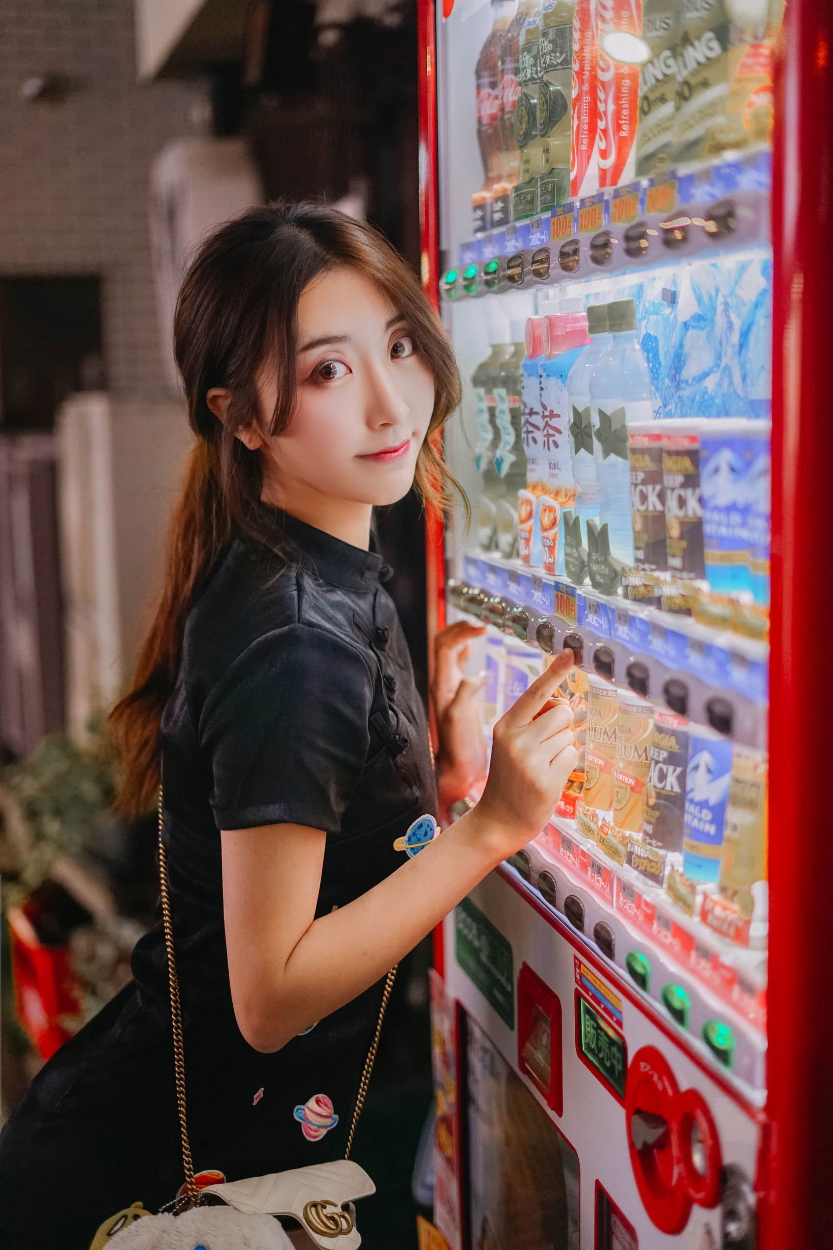 인기 코서 흑천 치파오