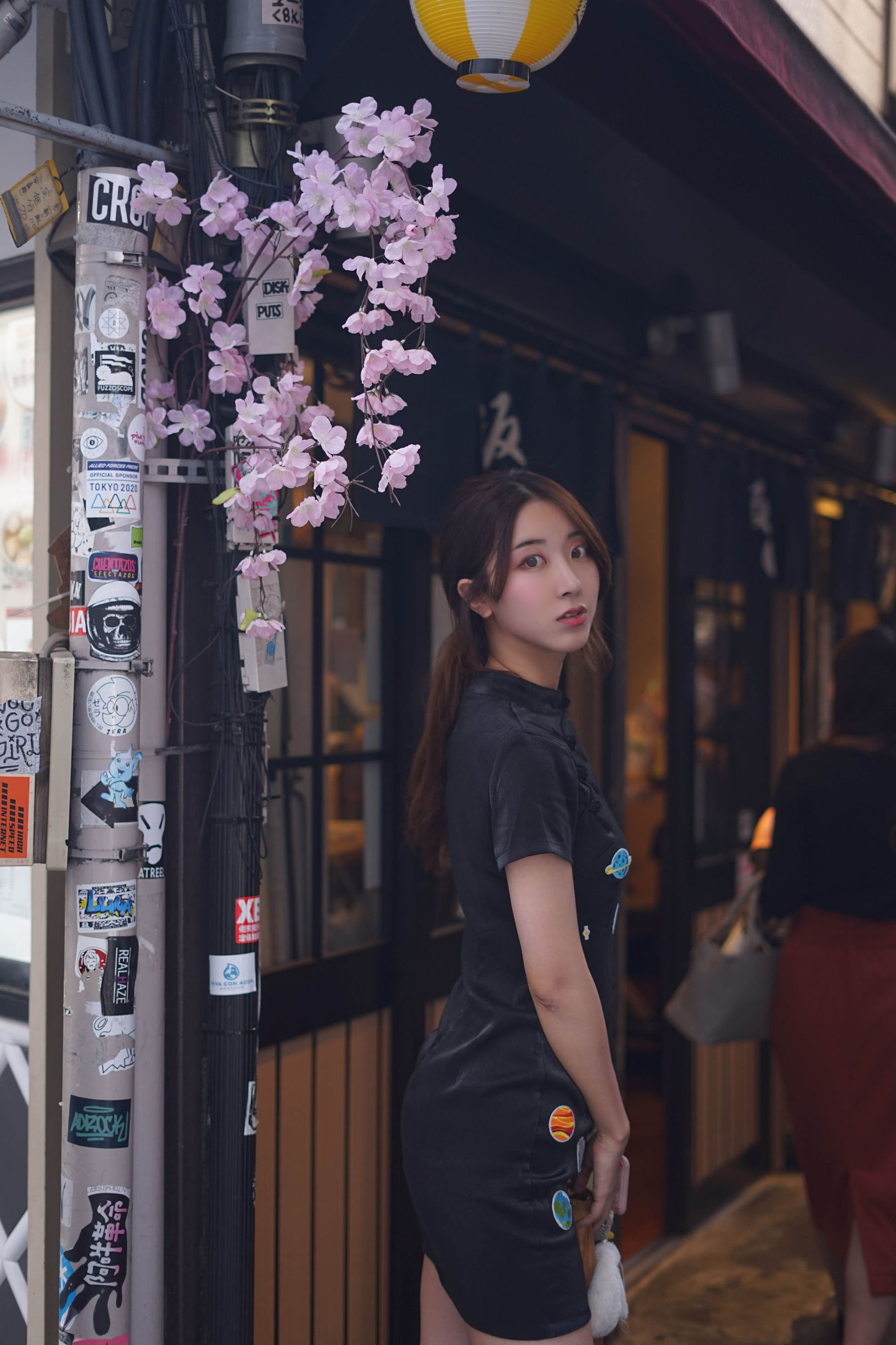 인기 코서 흑천 치파오