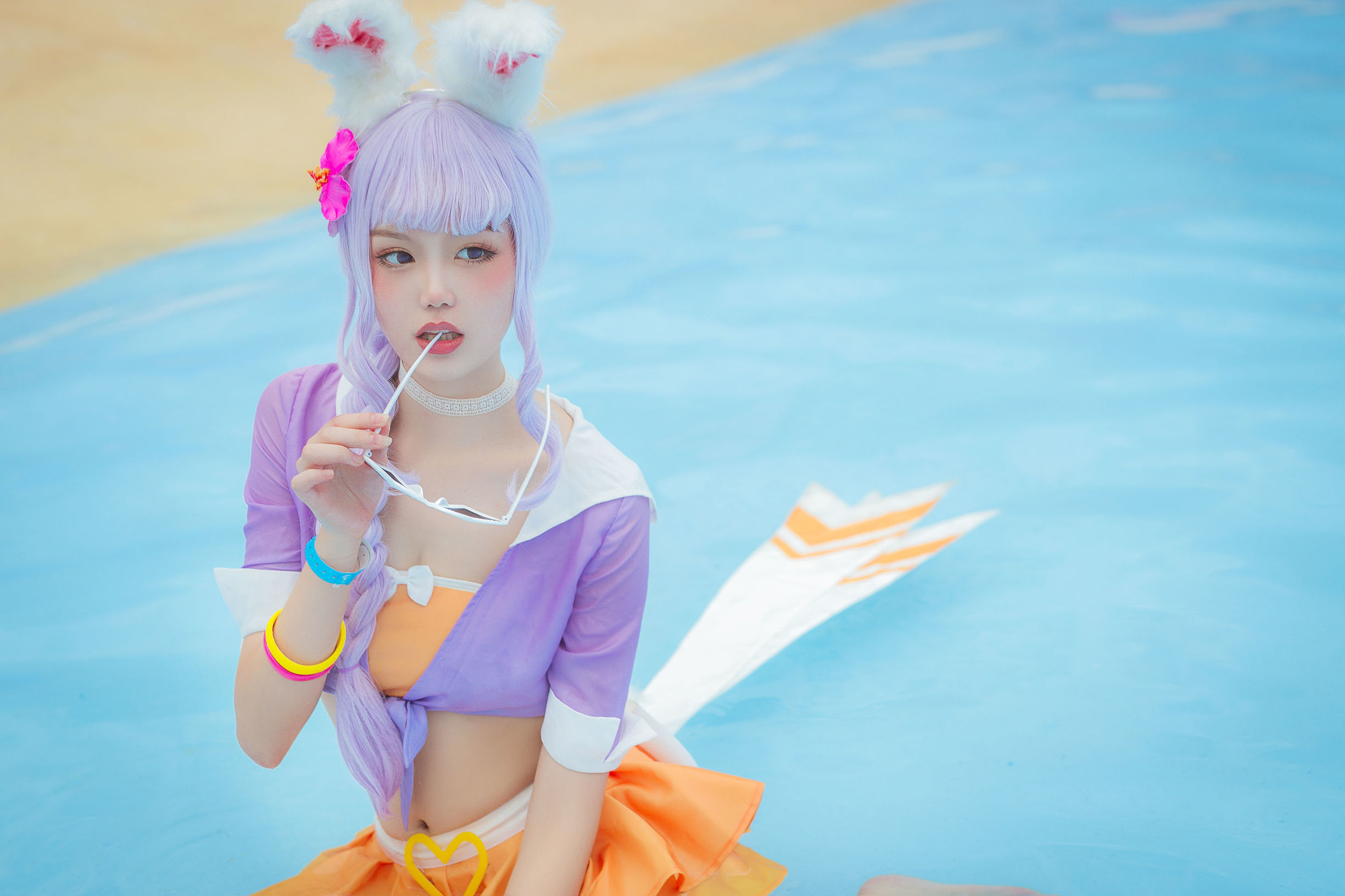 Popular coser Qi Gu Er MIKI, Honor of Kings, Gongsun Li Honey Orange Summer