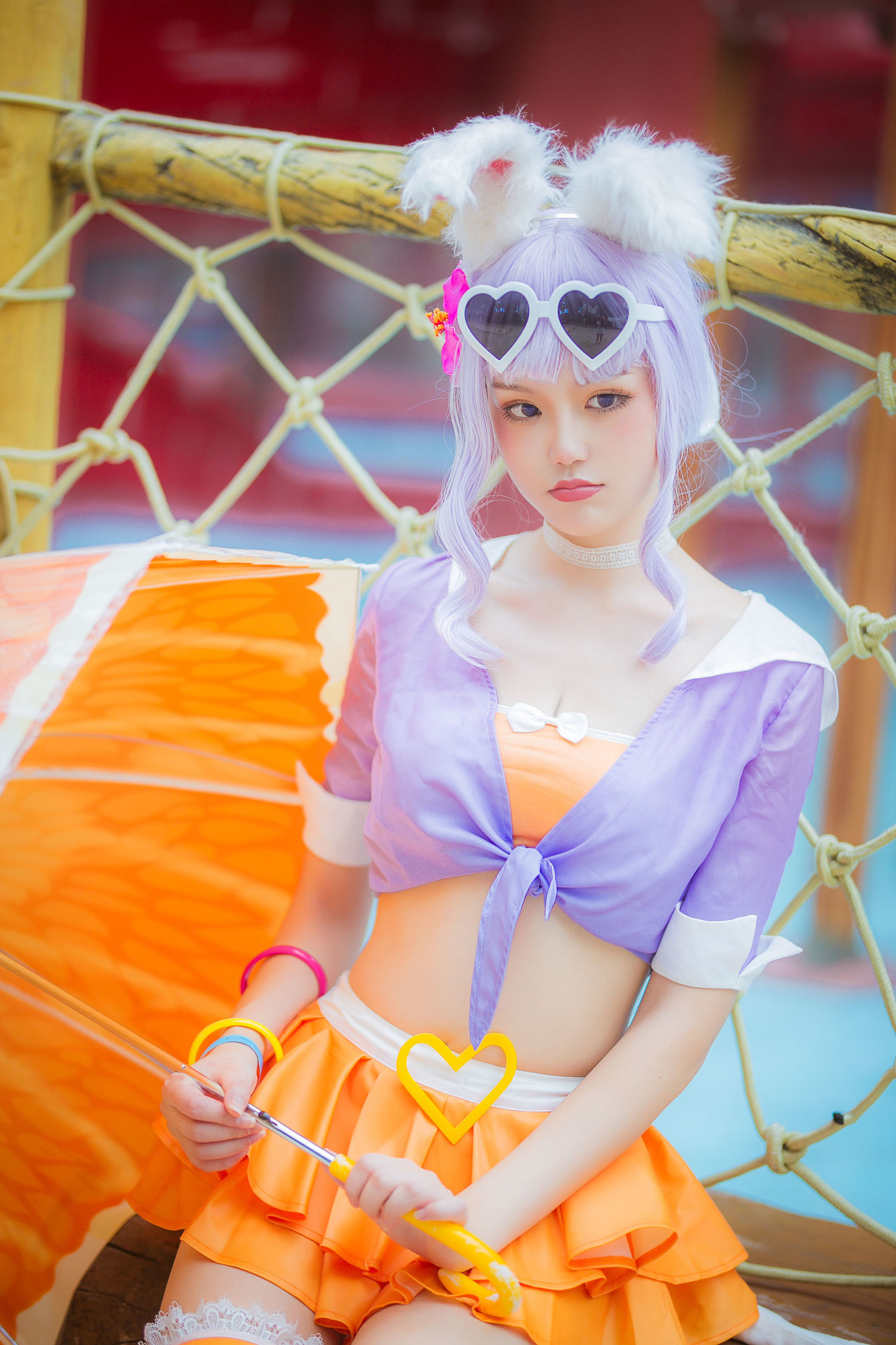 Popular coser Qi Gu Er MIKI, Honor of Kings, Gongsun Li Honey Orange Summer