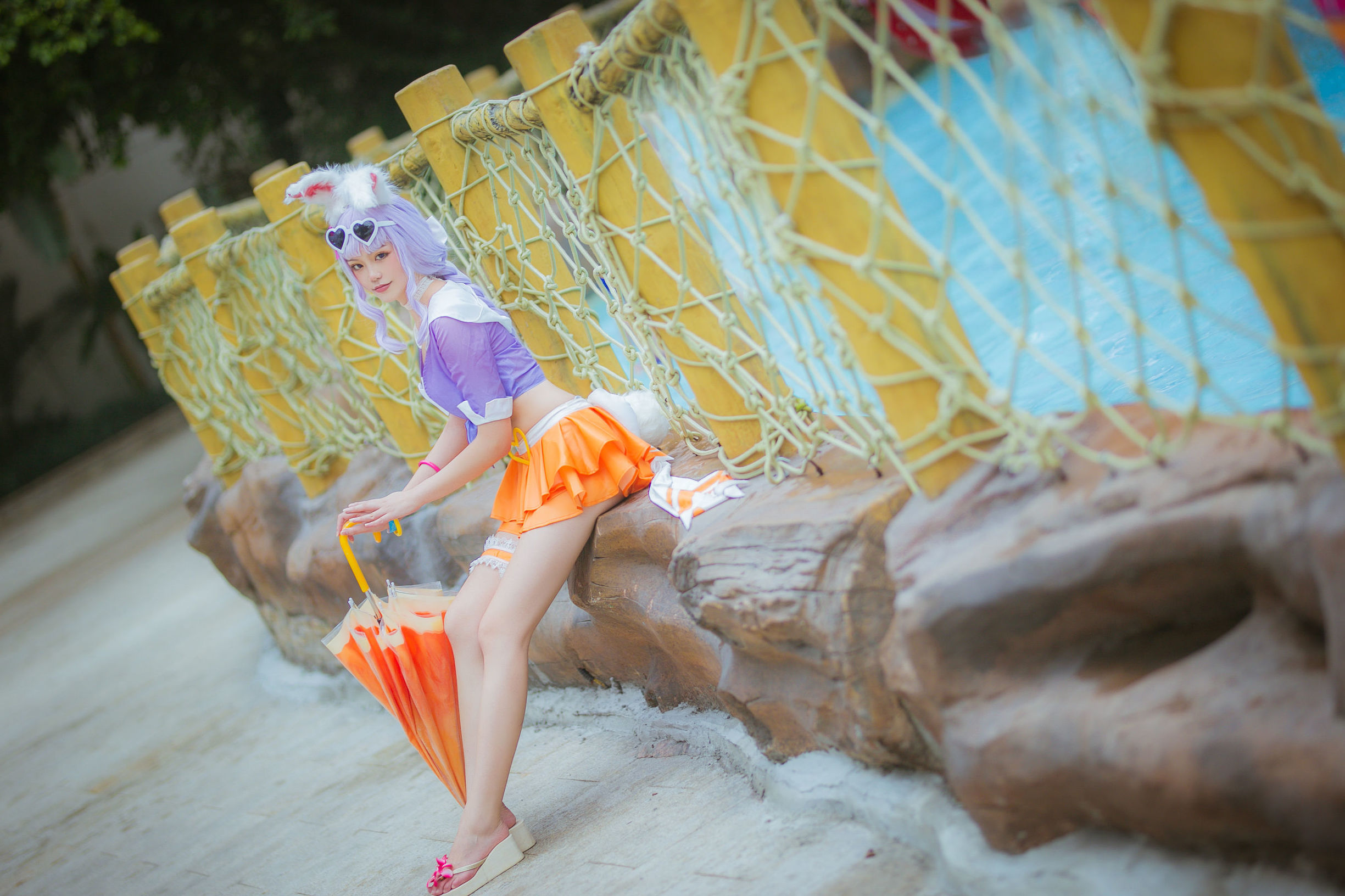 Popular coser Qi Gu Er MIKI, Honor of Kings, Gongsun Li Honey Orange Summer
