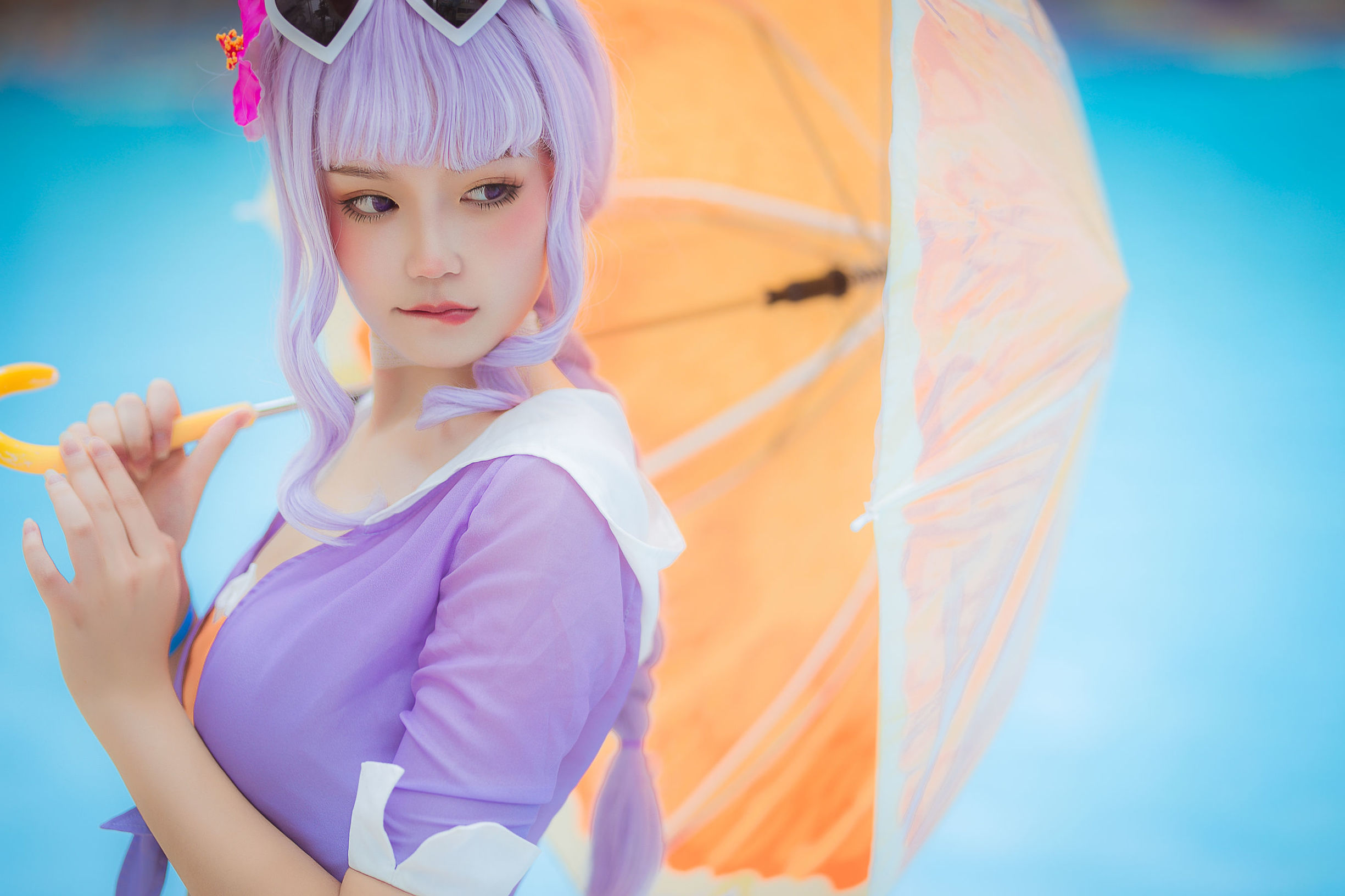 Popular coser Qi Gu Er MIKI, Honor of Kings, Gongsun Li Honey Orange Summer
